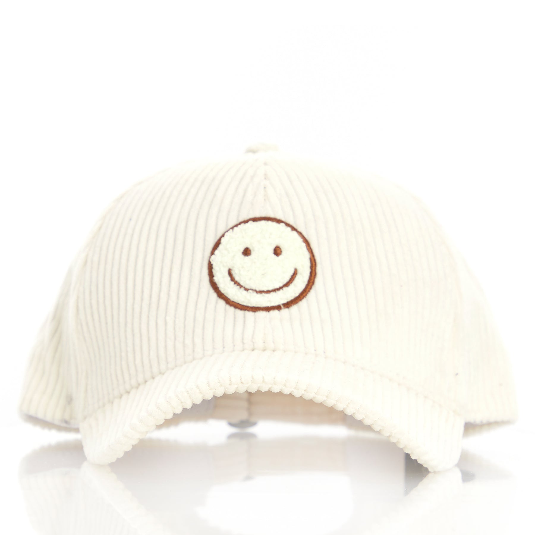 Chenille Smile Corduroy Baseball Cap