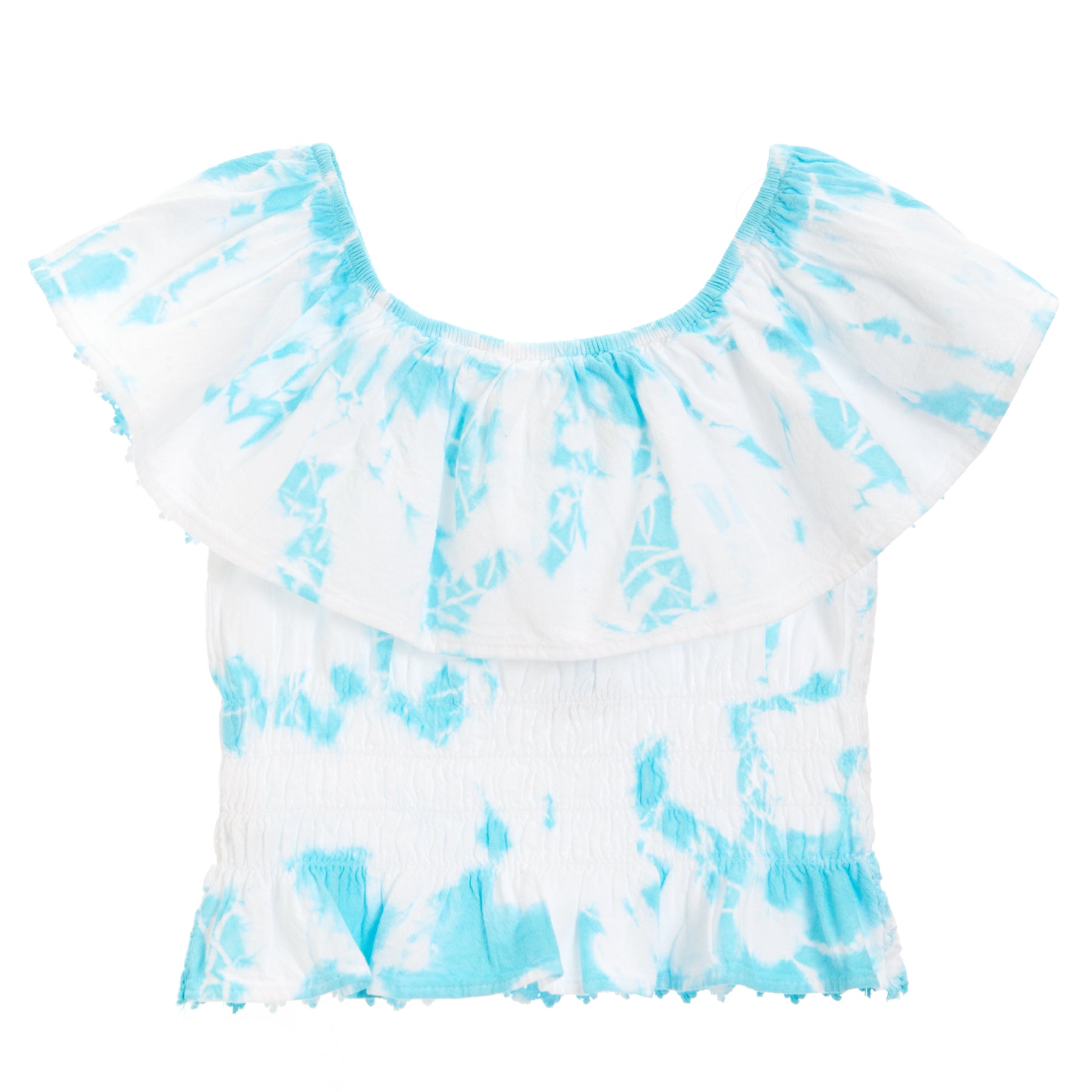 Off Shoulder Tie Dye Crochet Top