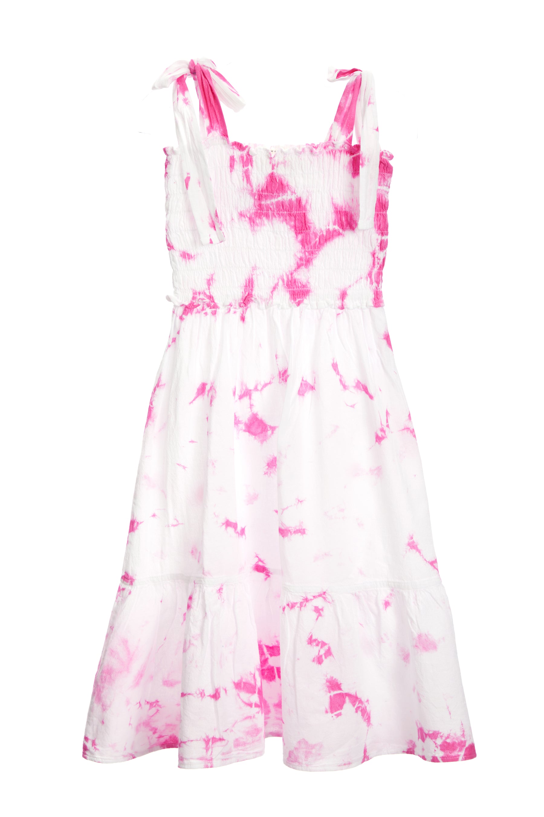Tie Shoulder Tie Dye Dress