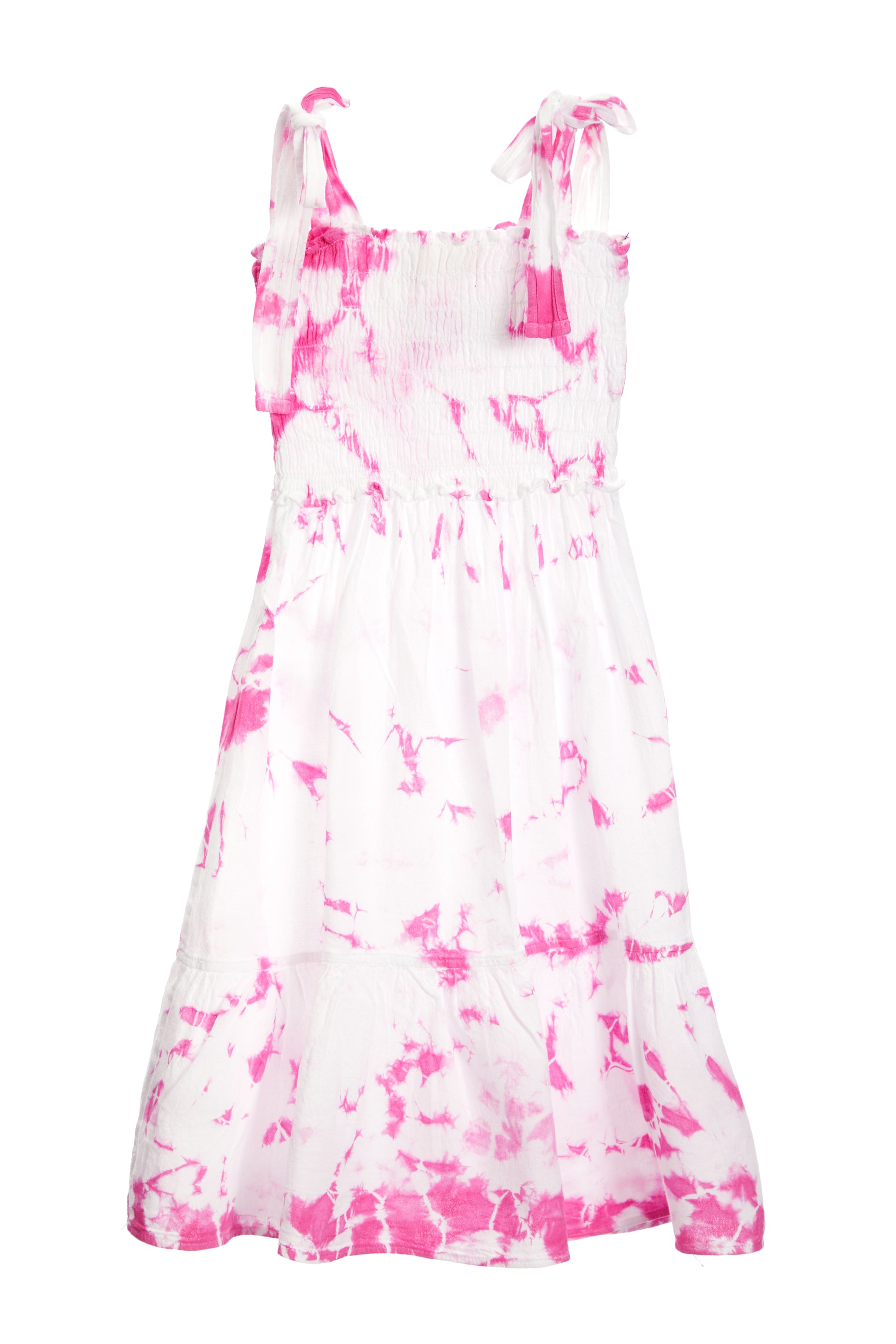 Tie Shoulder Tie Dye Dress