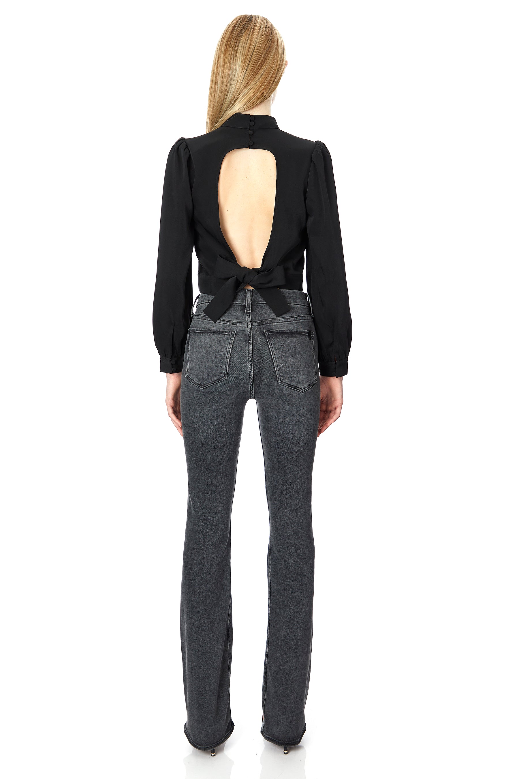 Gianna Open Back Mock Neck Top