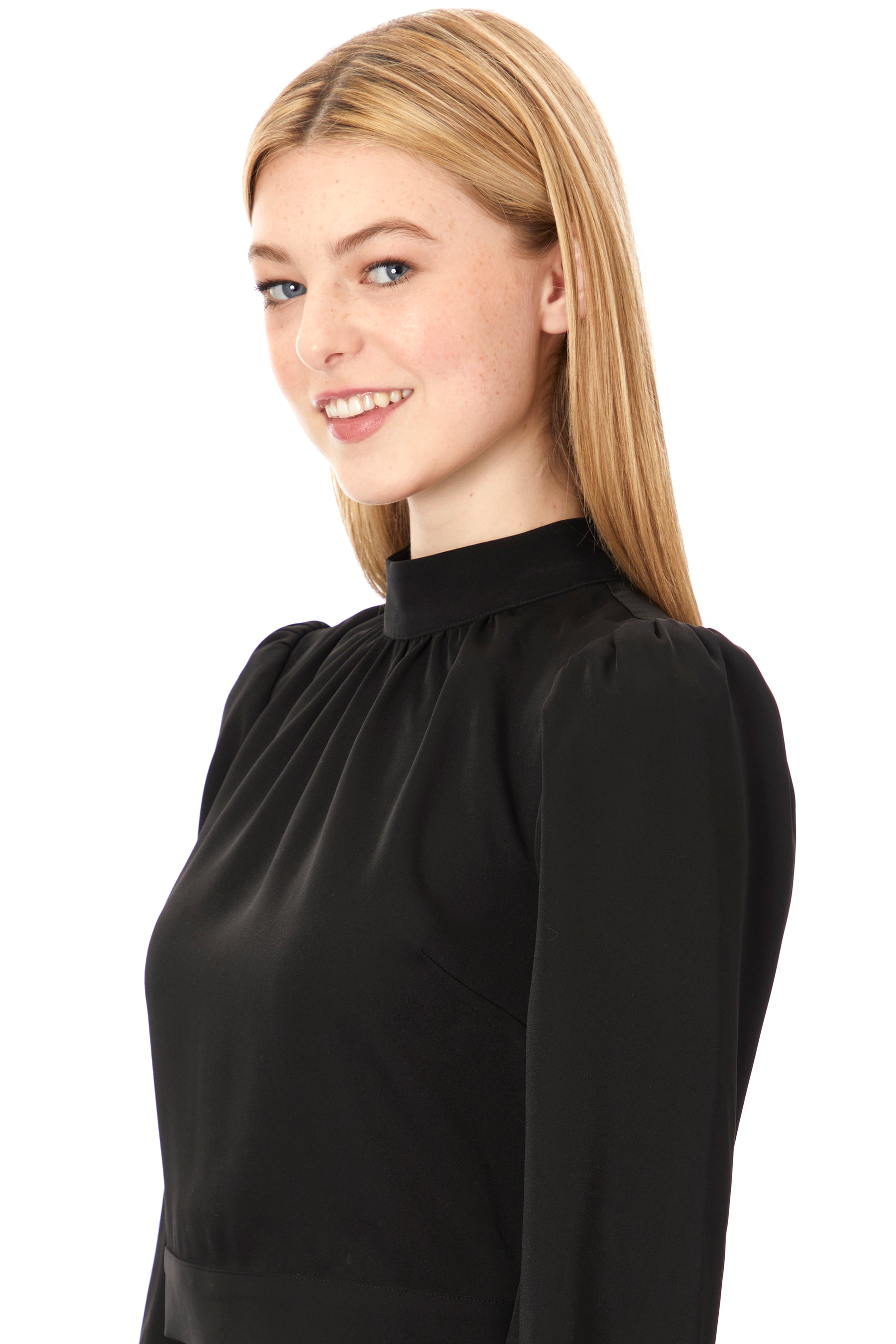 Gianna Open Back Mock Neck Top