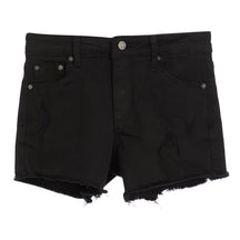 High Rise Fray Hem Destructed Short