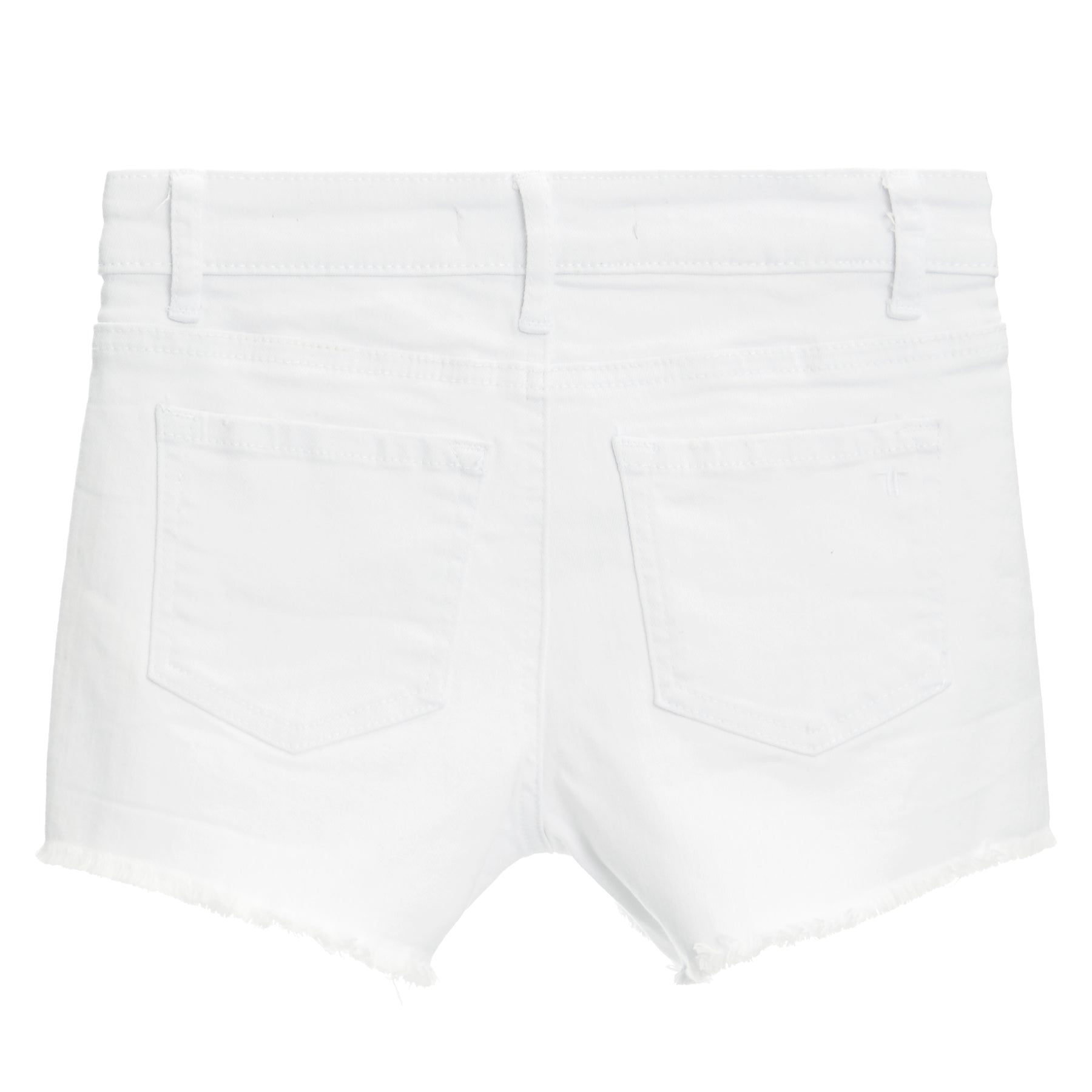 High Rise Fray Hem Destructed Short