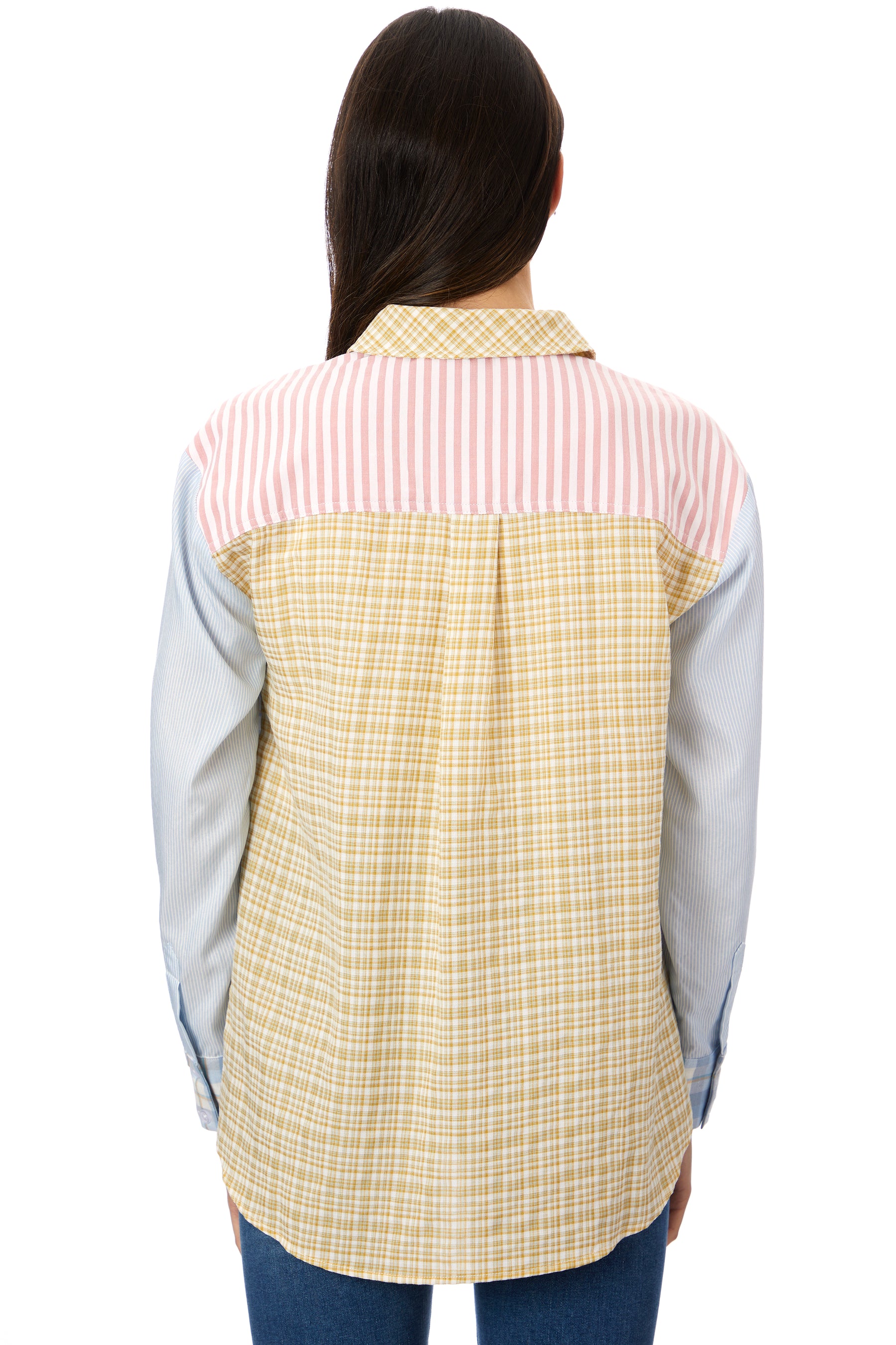 Sylvie Patchwork Button Up Blouse