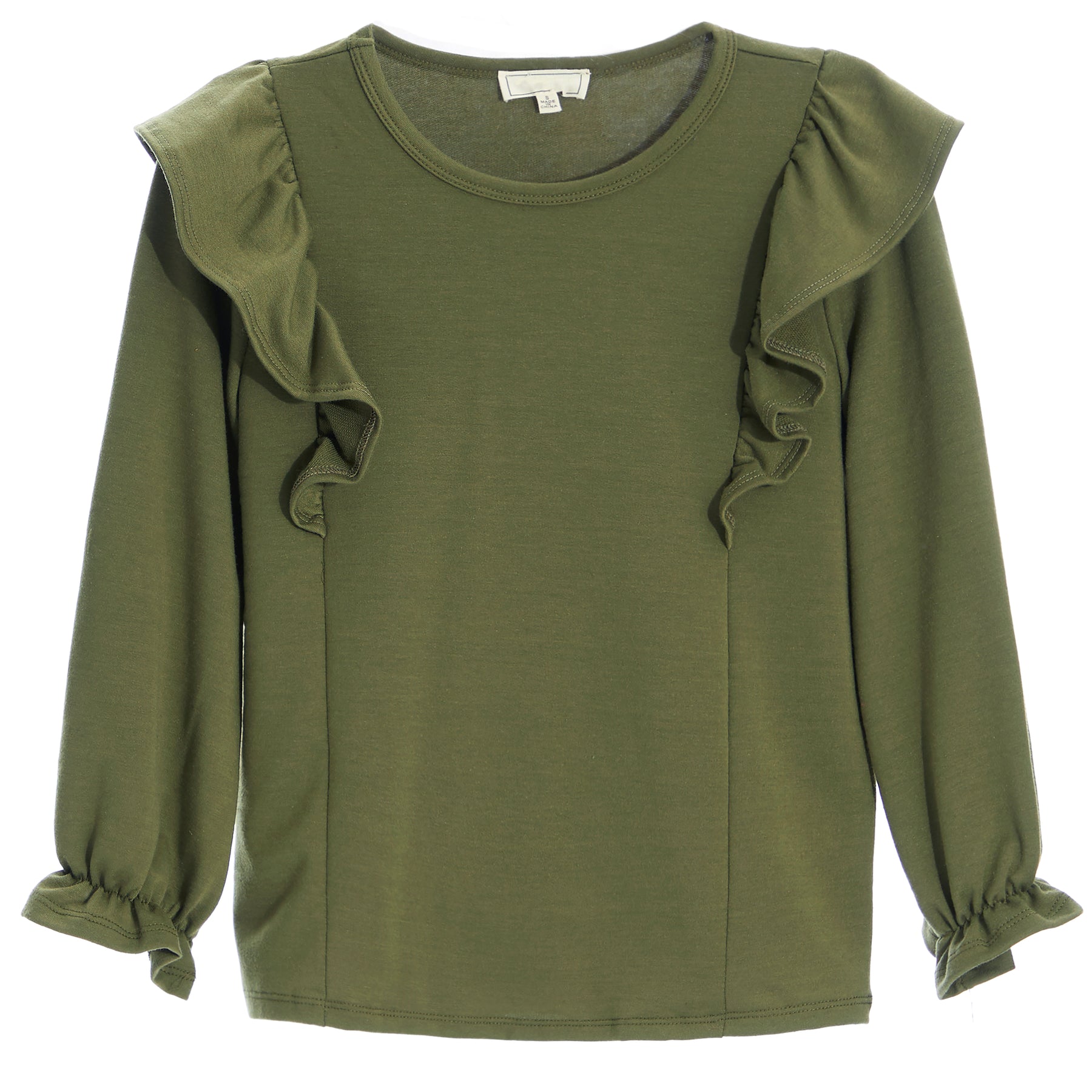 French Terry Ruffle Pullover