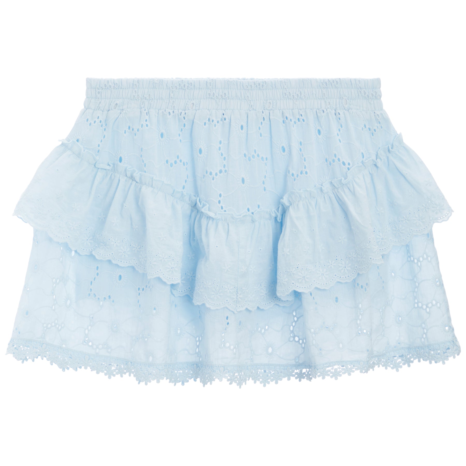 Ruffle Eyelet Skirt