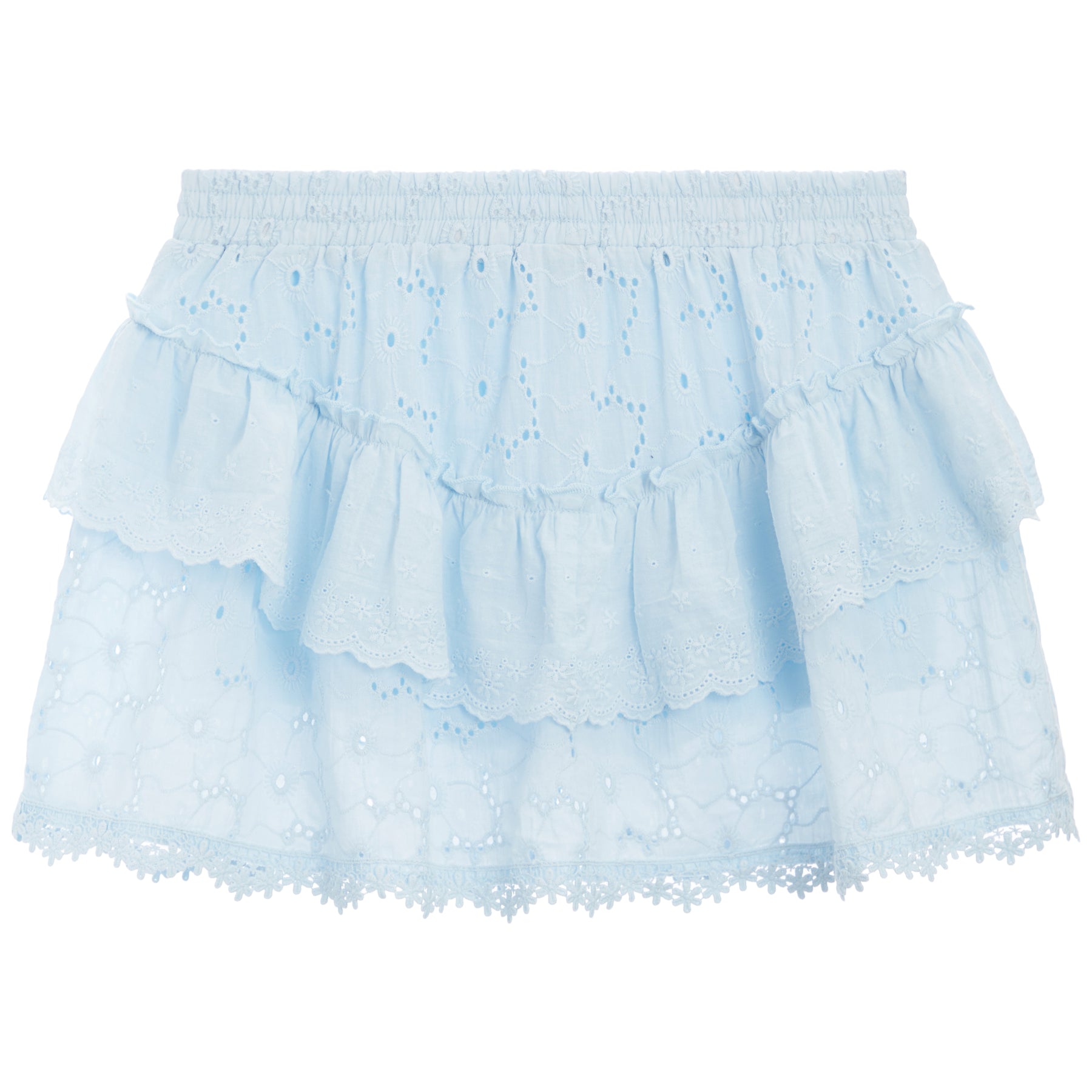 Ruffle Eyelet Skirt