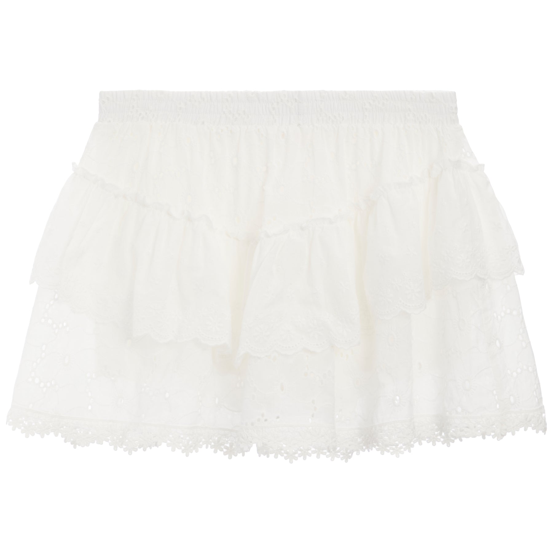 Ruffle Eyelet Skirt
