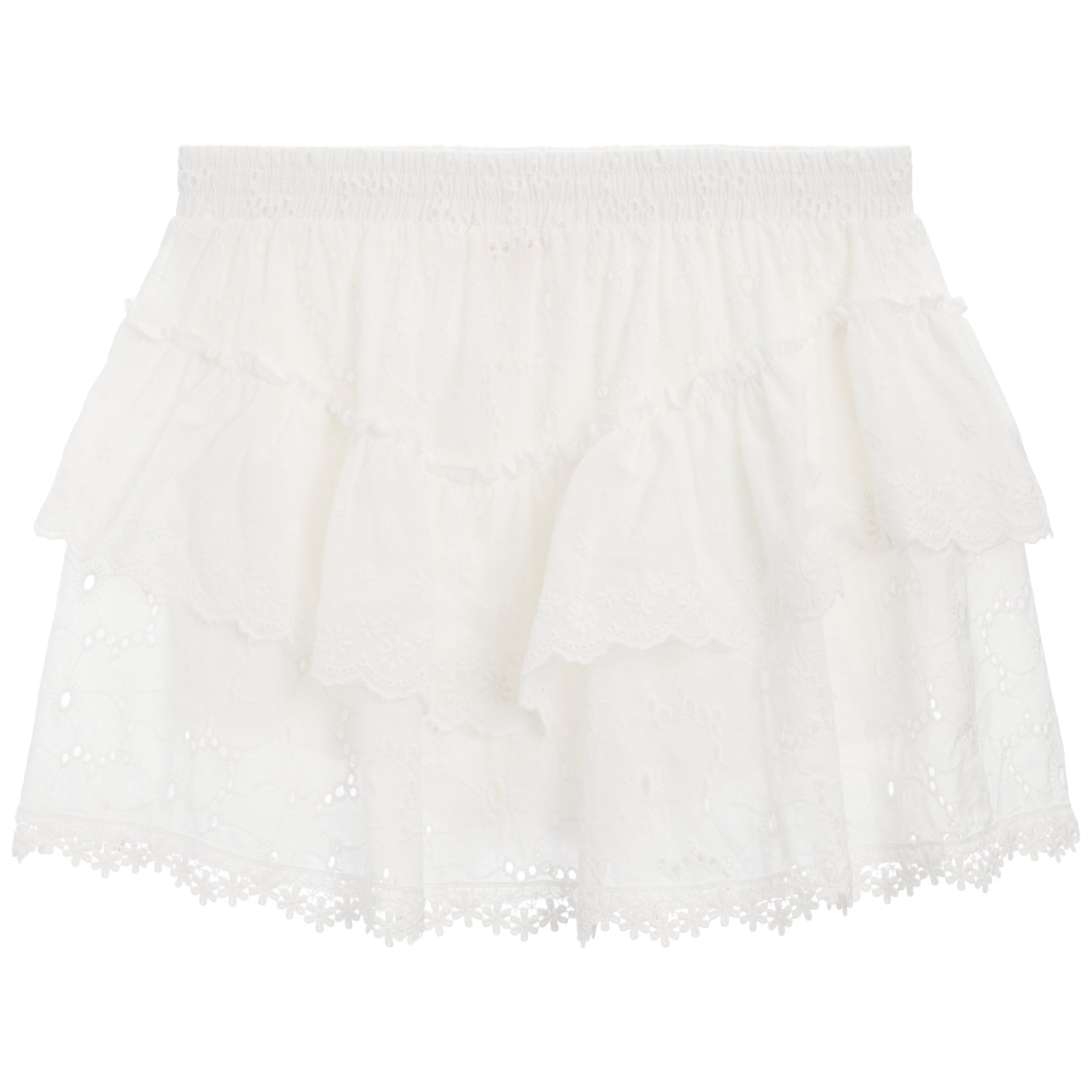 Ruffle Eyelet Skirt