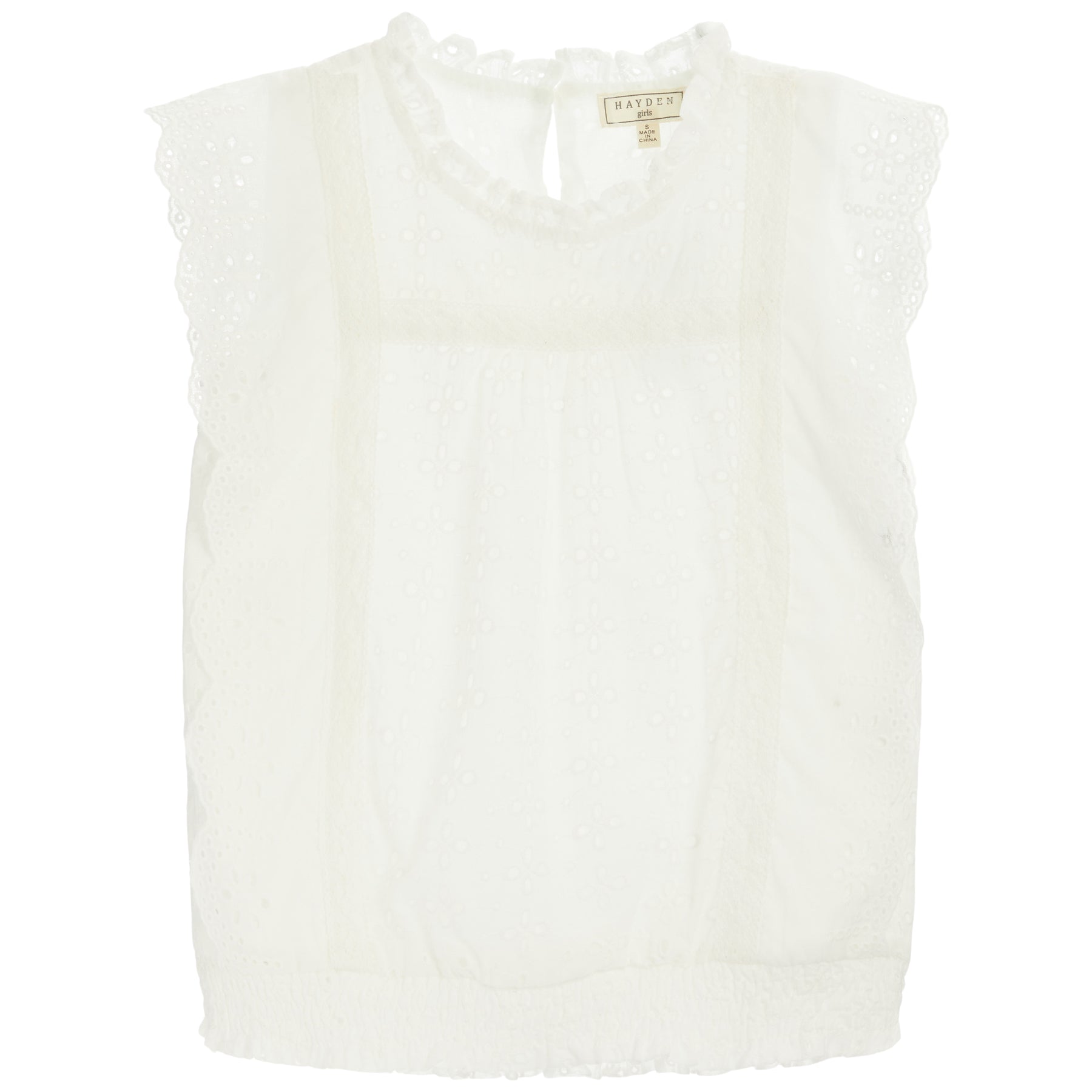Eyelet Ruffled Top