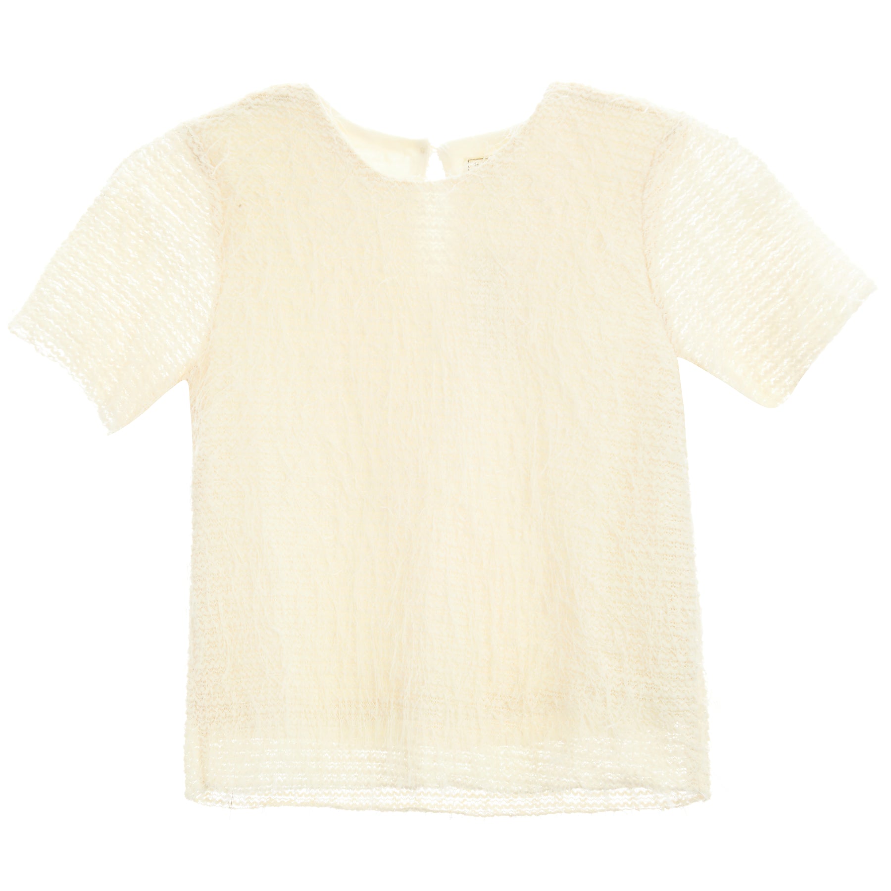 Fuzzy Short Sleeve Top