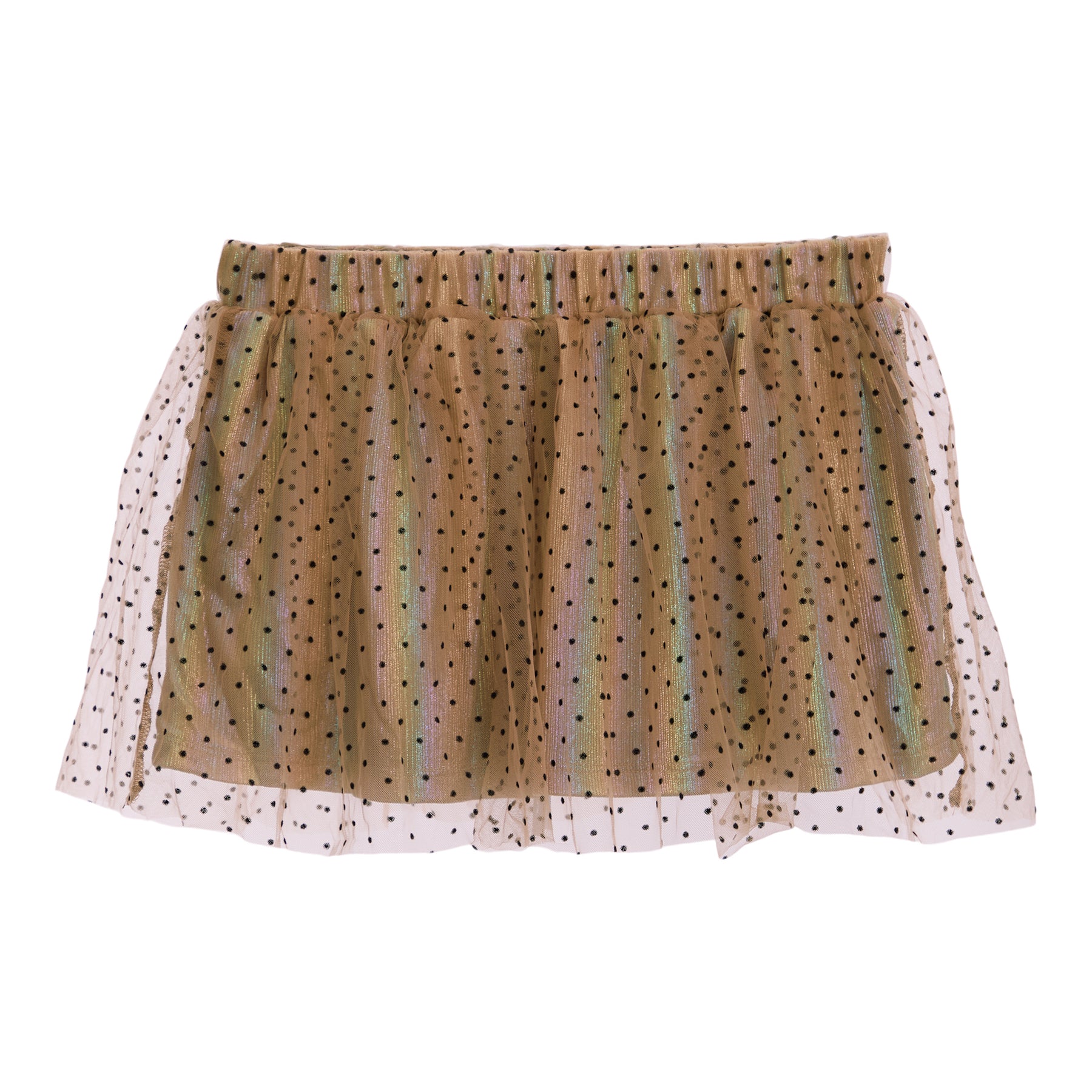 Mesh & Metallic Knit Skirt