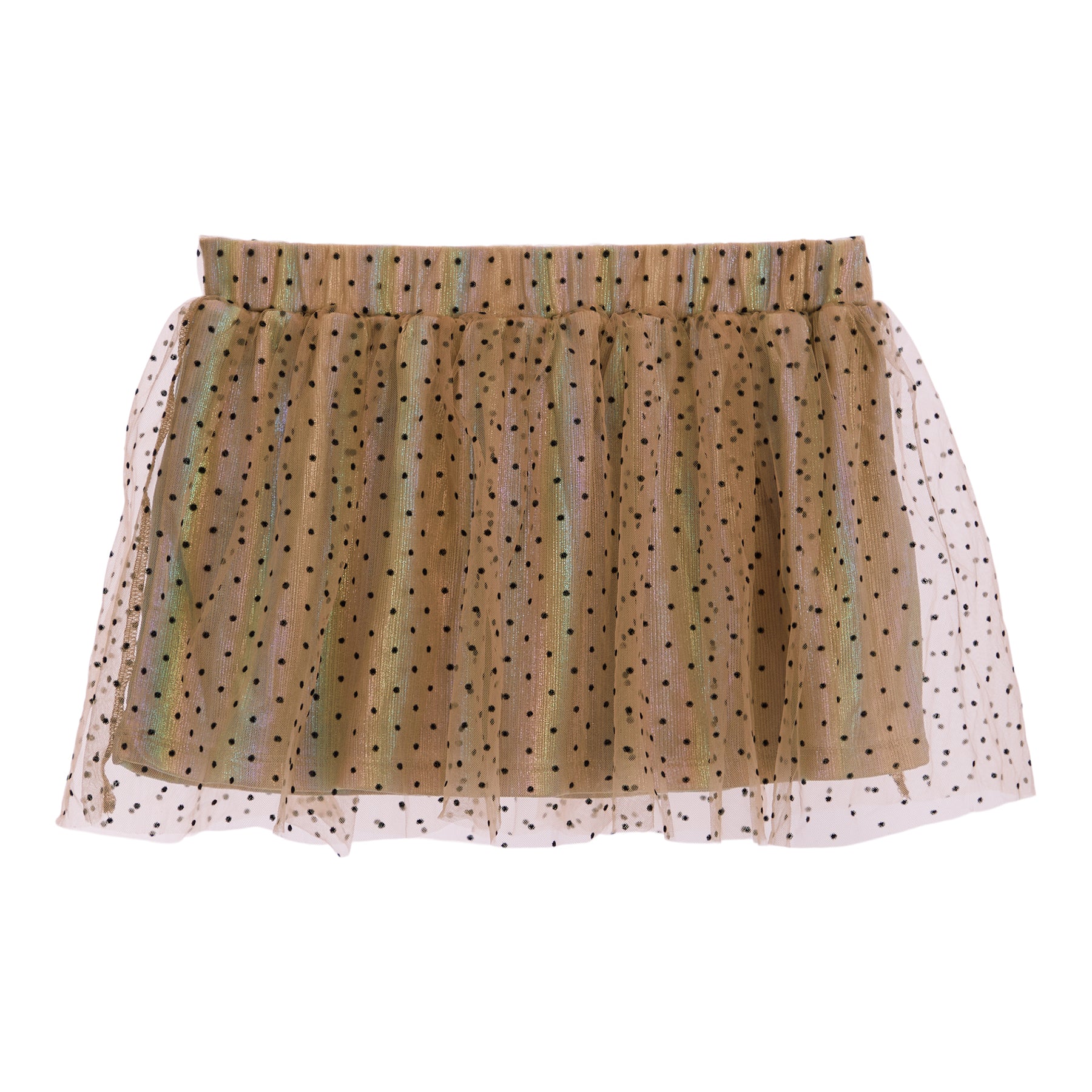 Mesh & Metallic Knit Skirt
