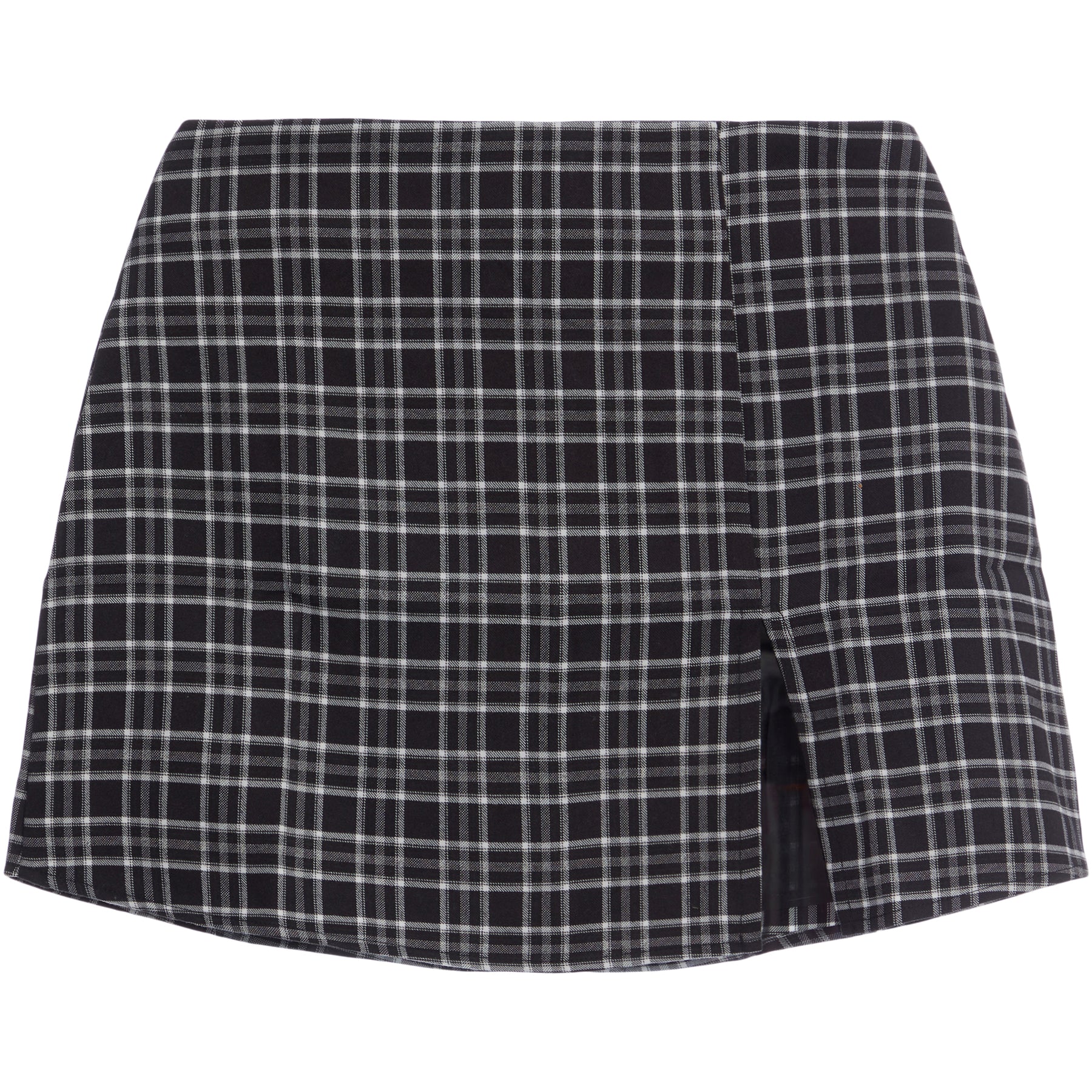 Plaid Straight Skirt