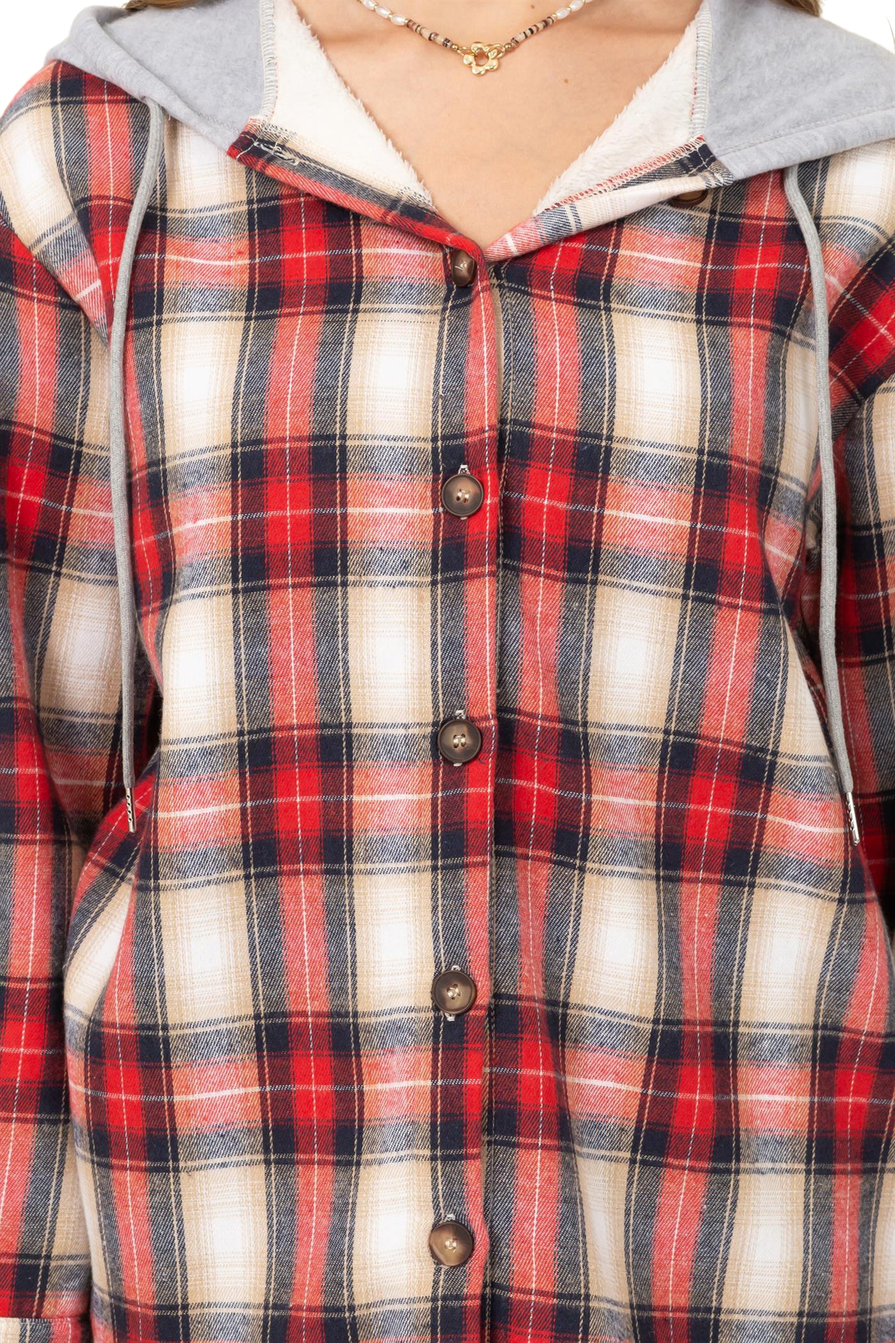 Hooded Flannel Buttondown