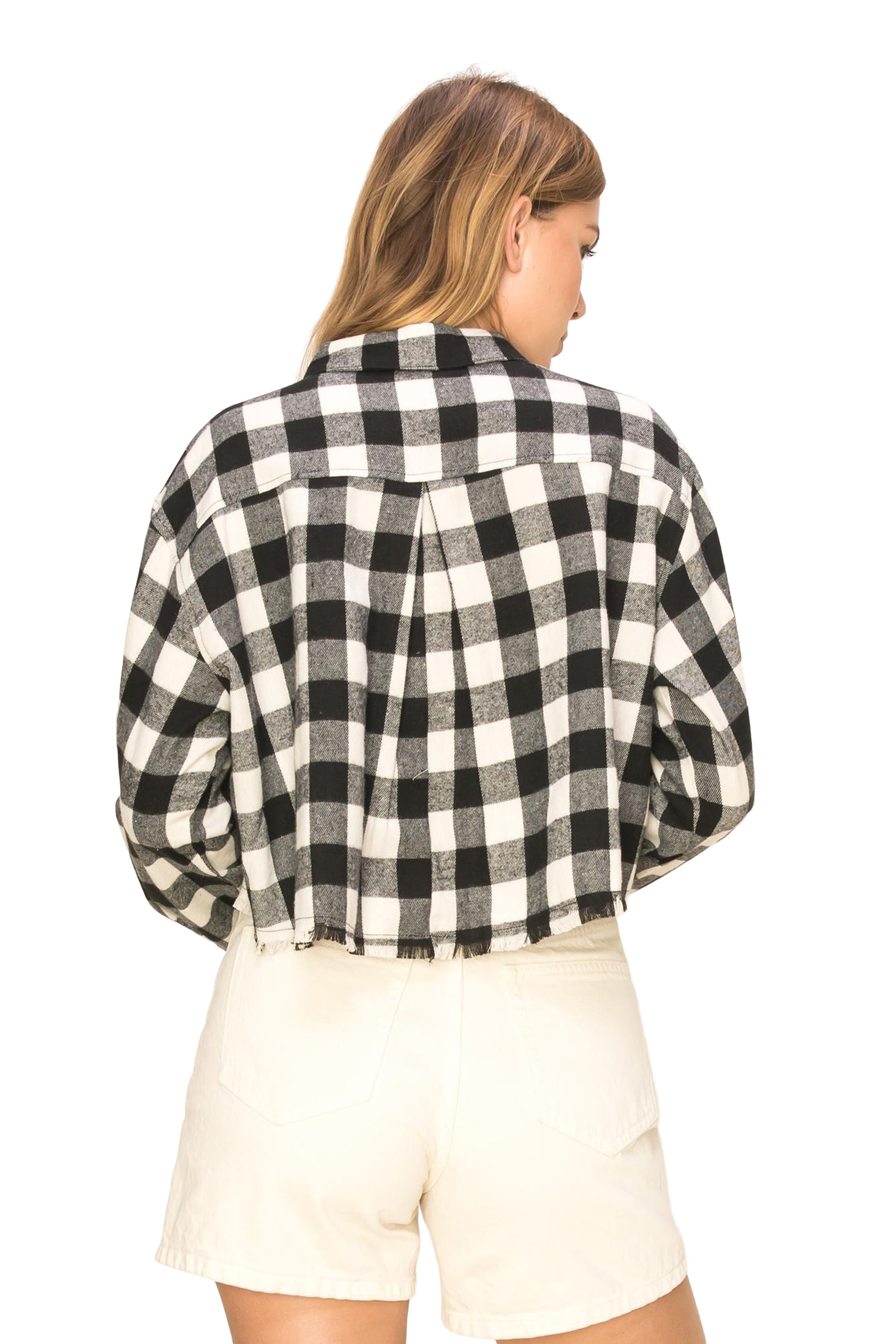 Cropped Plaid Shirt