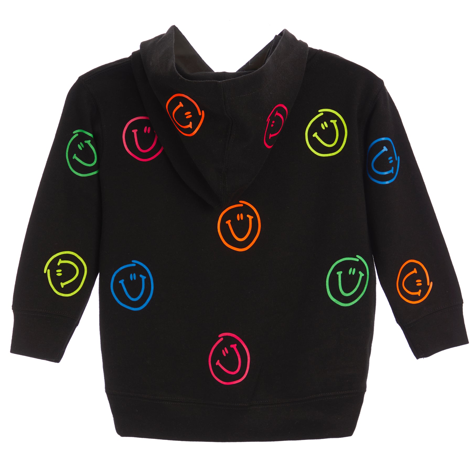 Pullover Hoody Sweatshirt- Neon Smileys