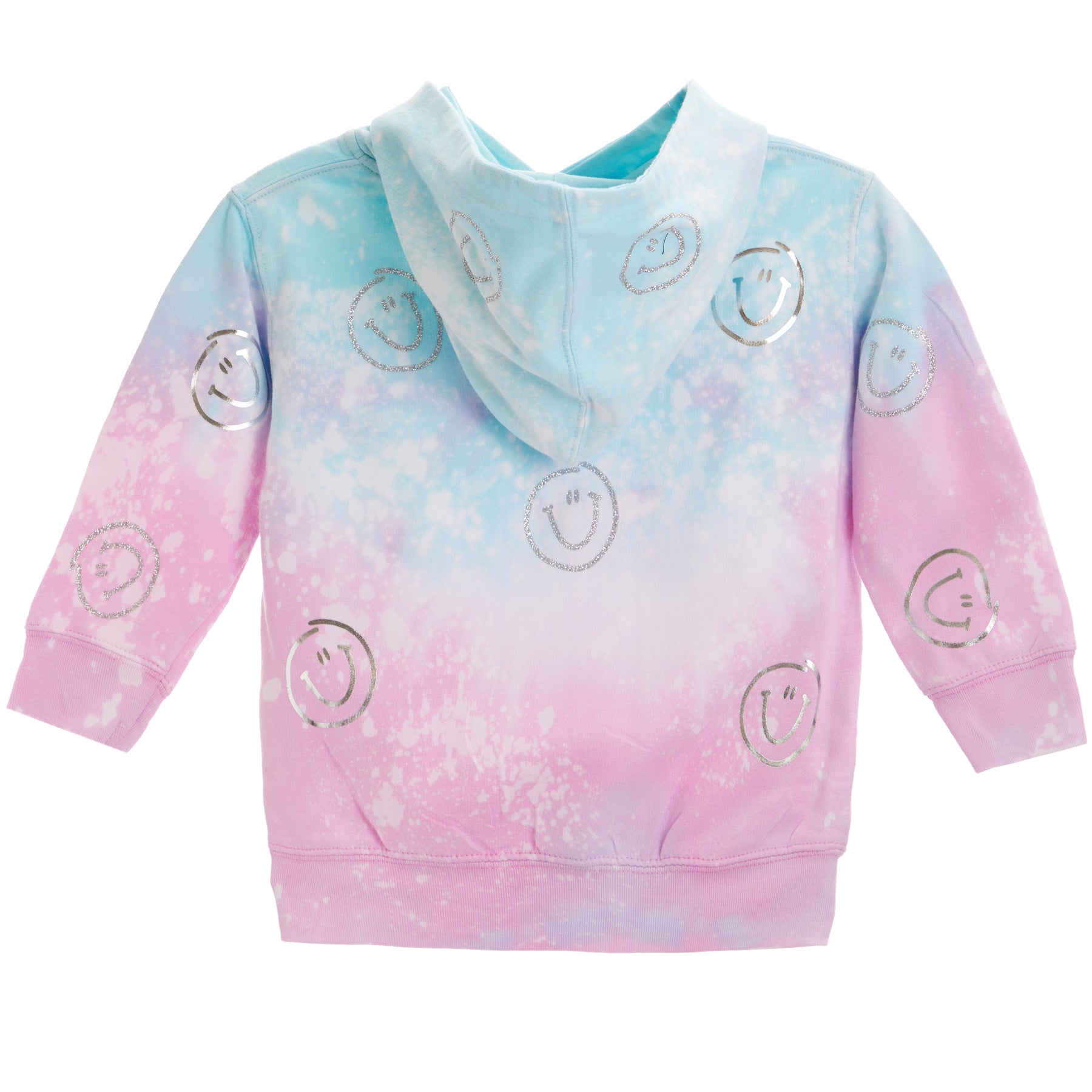 Pullover Hoody Sweatshirt-Silver Smileys