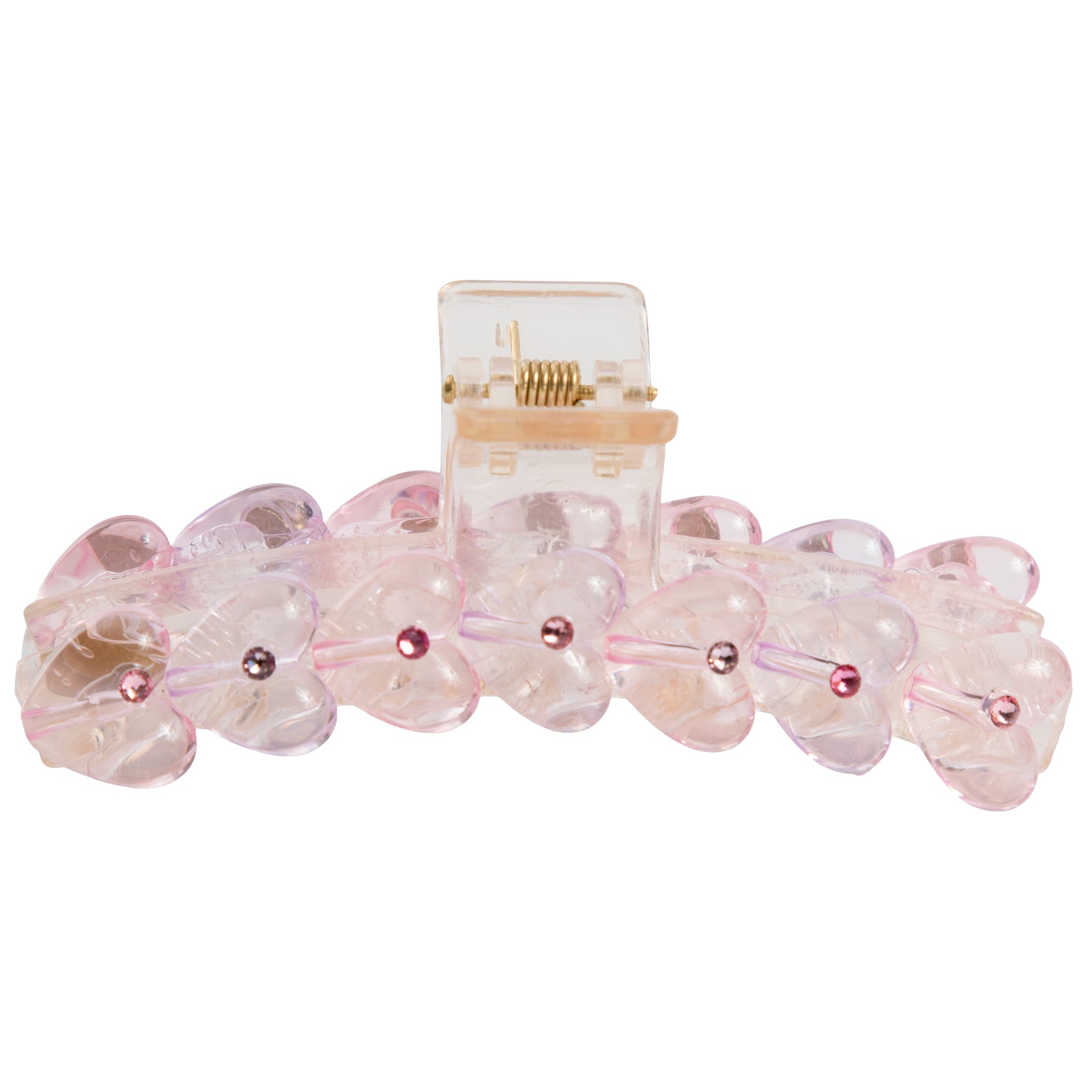 Pastel Rhinestone Heart Claw Clip