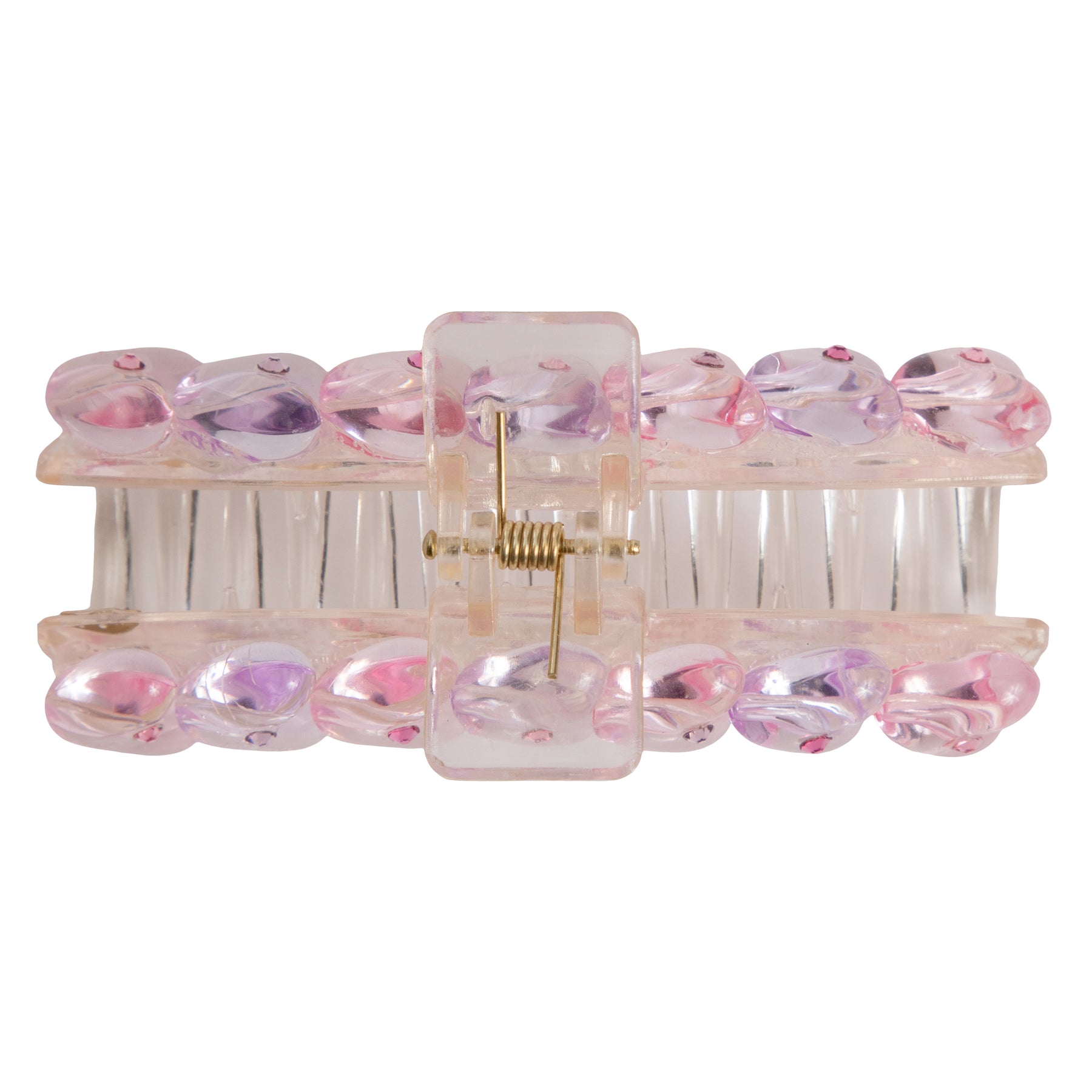 Pastel Rhinestone Heart Claw Clip