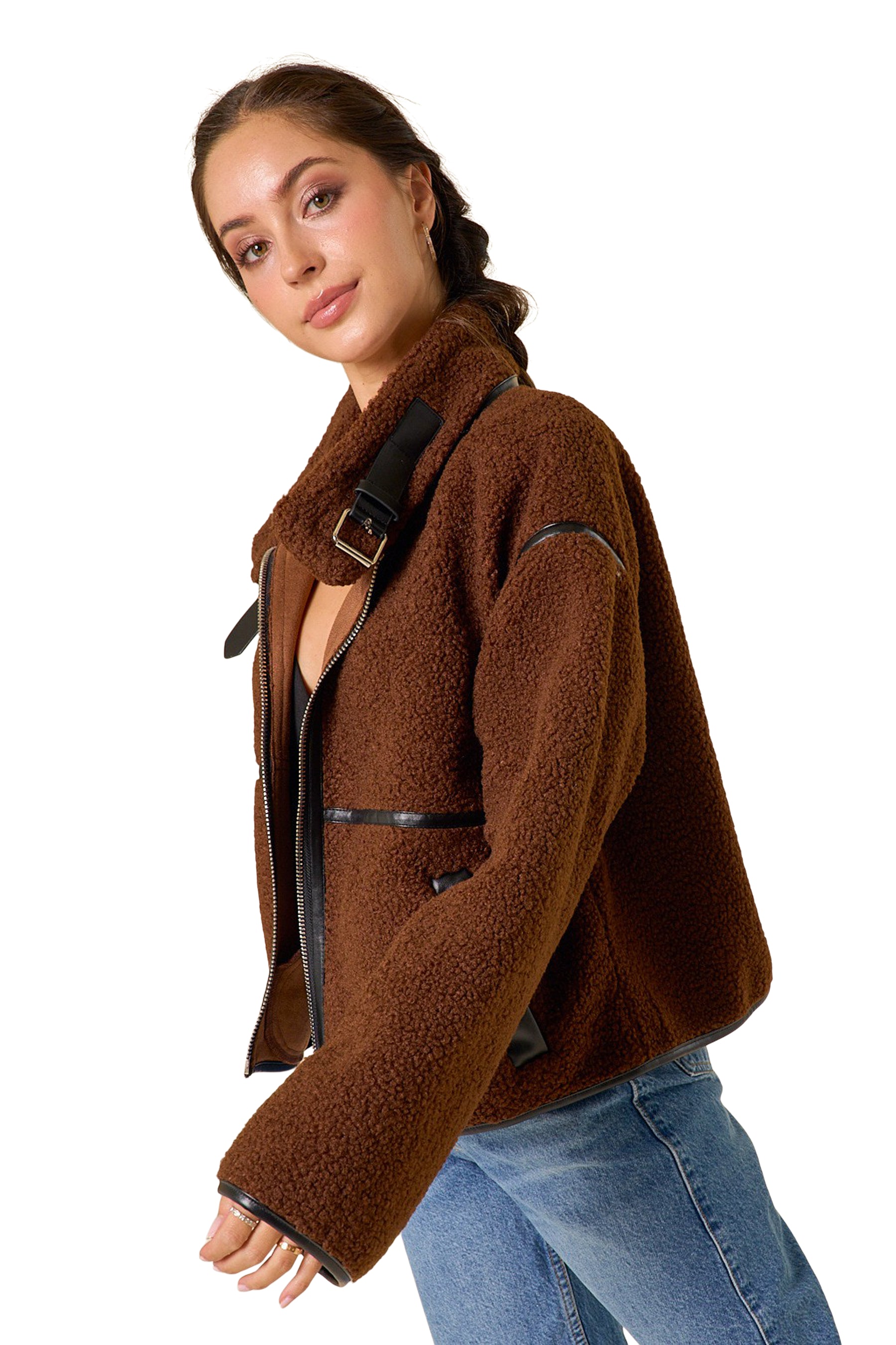 Sherpa Vegan Trimmed Jacket