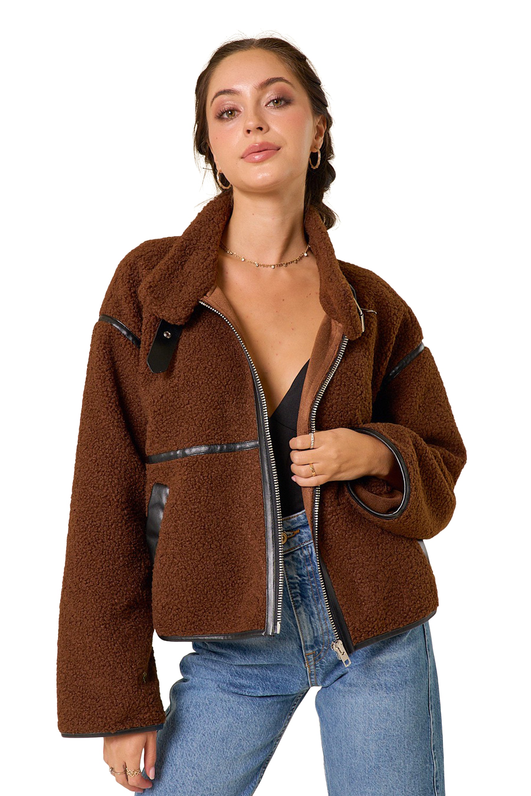Sherpa Vegan Trimmed Jacket