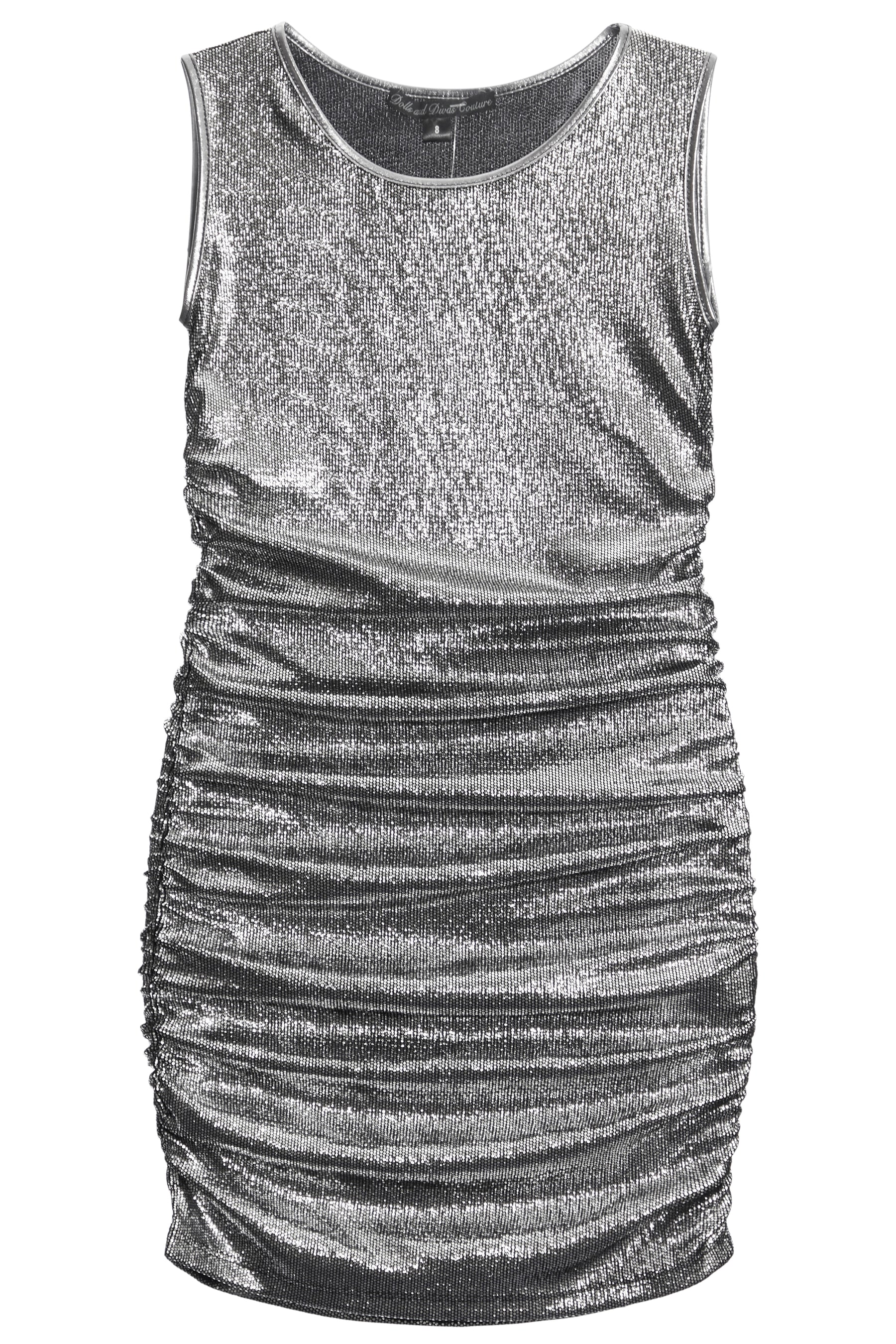 Indira Ruched Metallic Dress