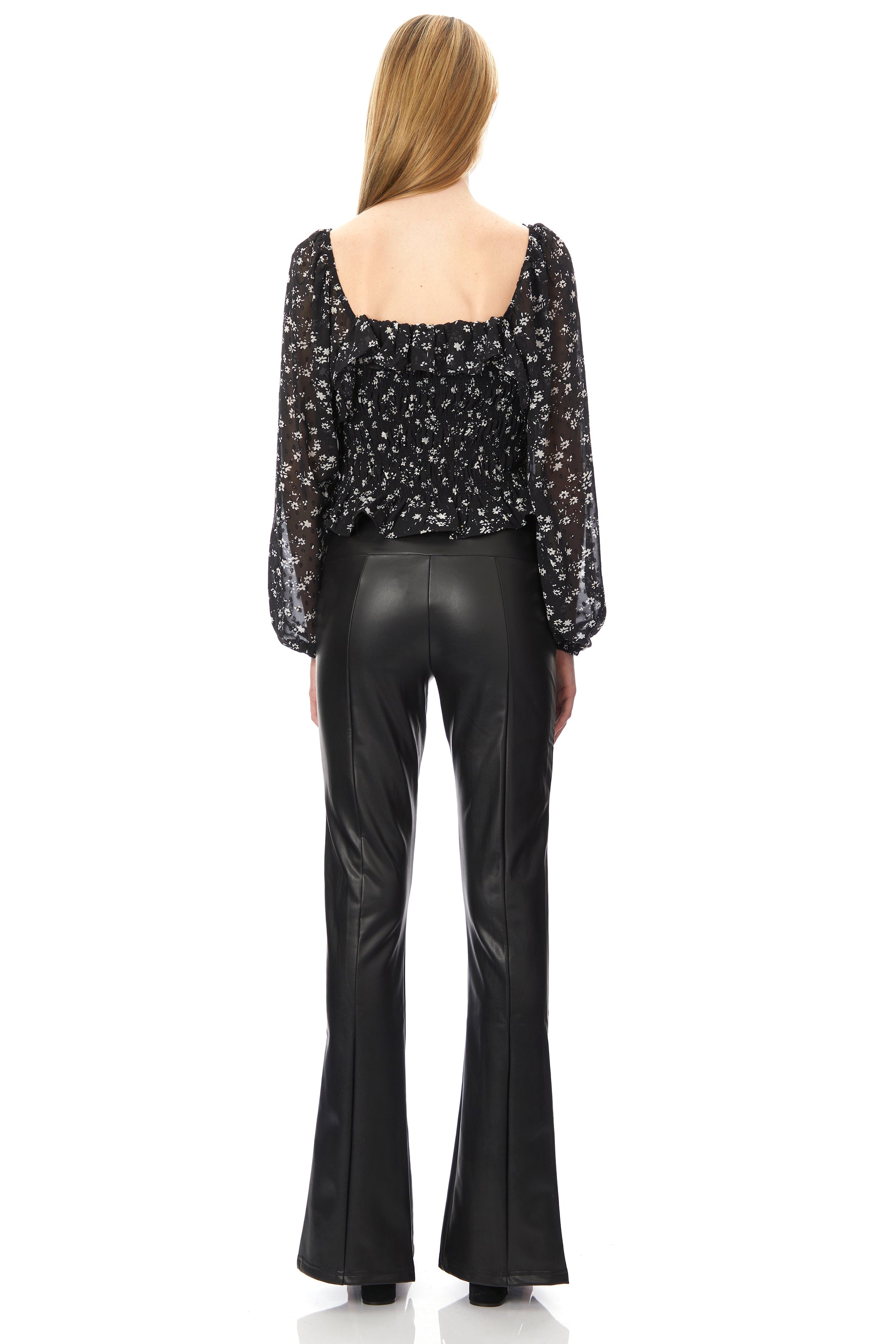 Floral Square Neck Top