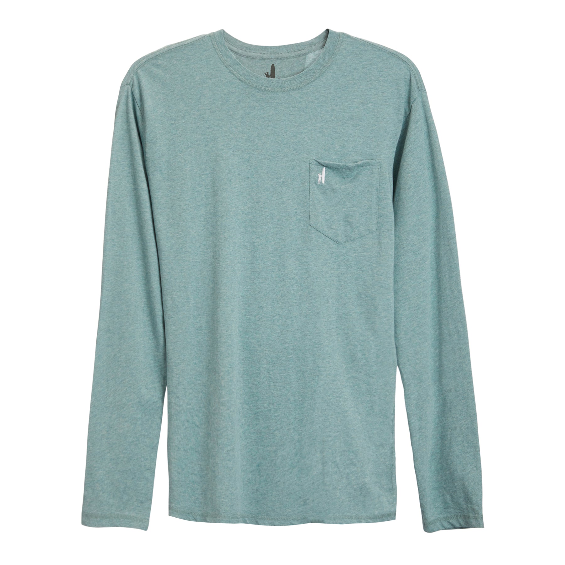 Heathered Brenned L/S Tee Seaglass