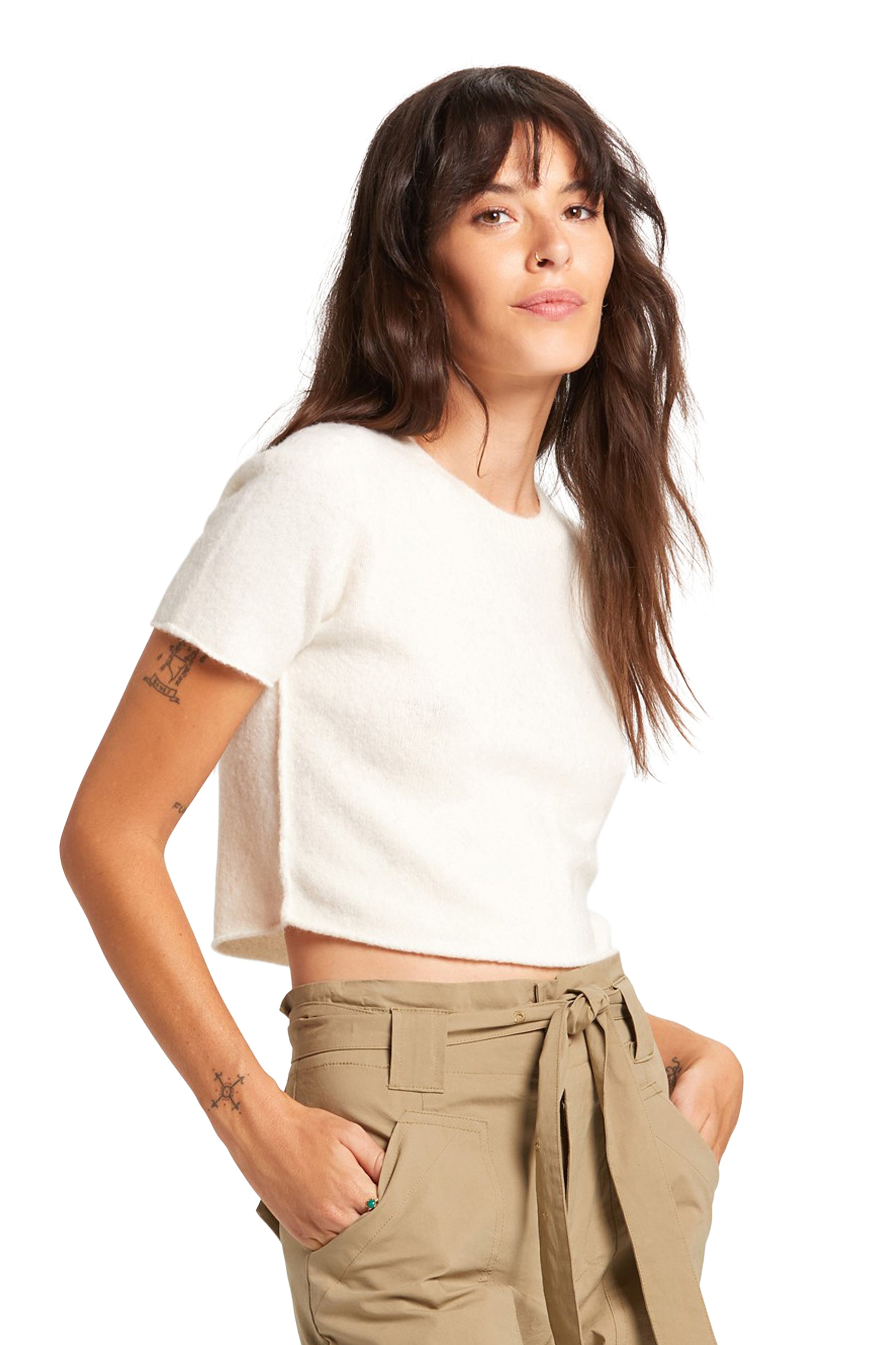 Fuzzy Cropped Sweater
