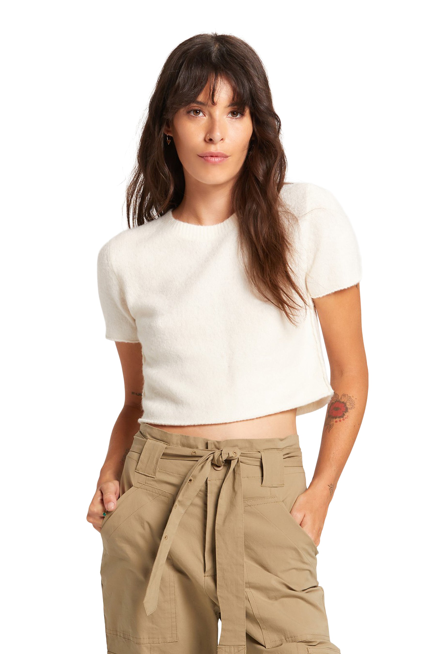Fuzzy Cropped Sweater