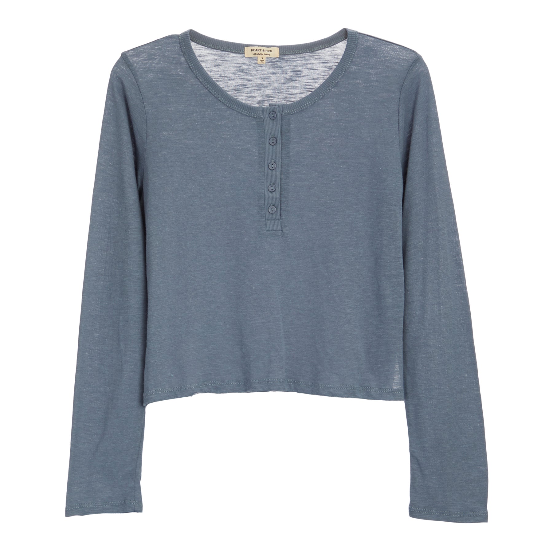 Slub Henley Long Sleeve