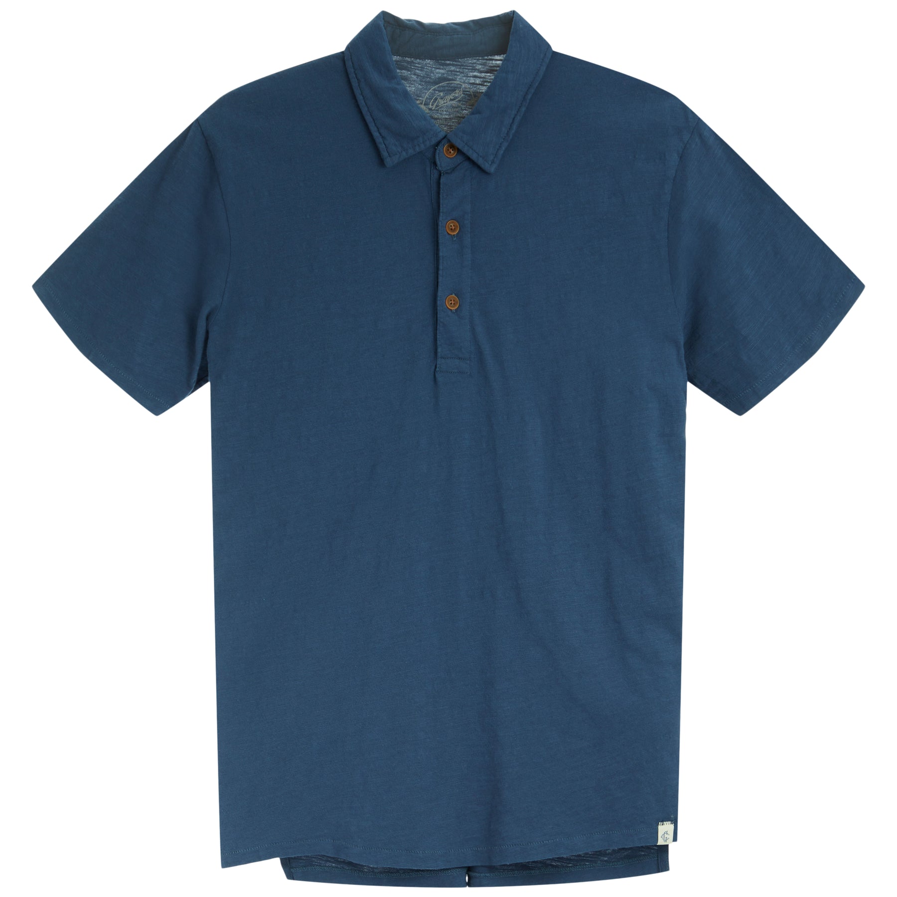South Bay Slub Jersey Polo- In Denim