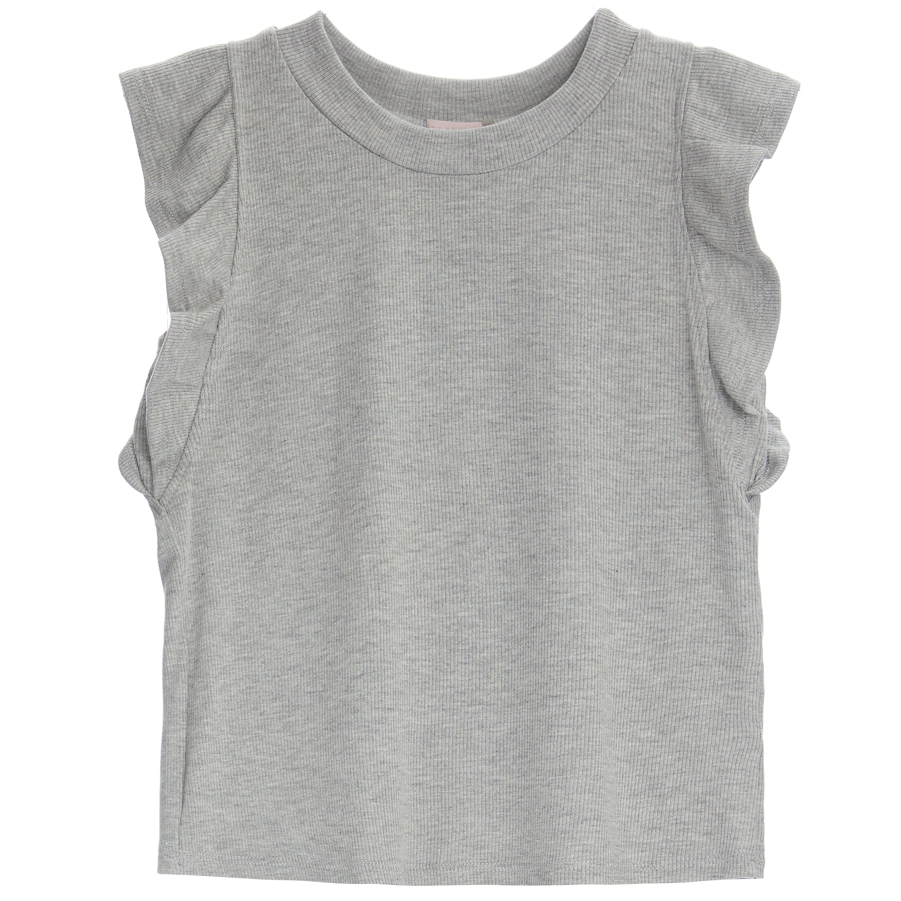 Rib Ruffle Sleeve Tank