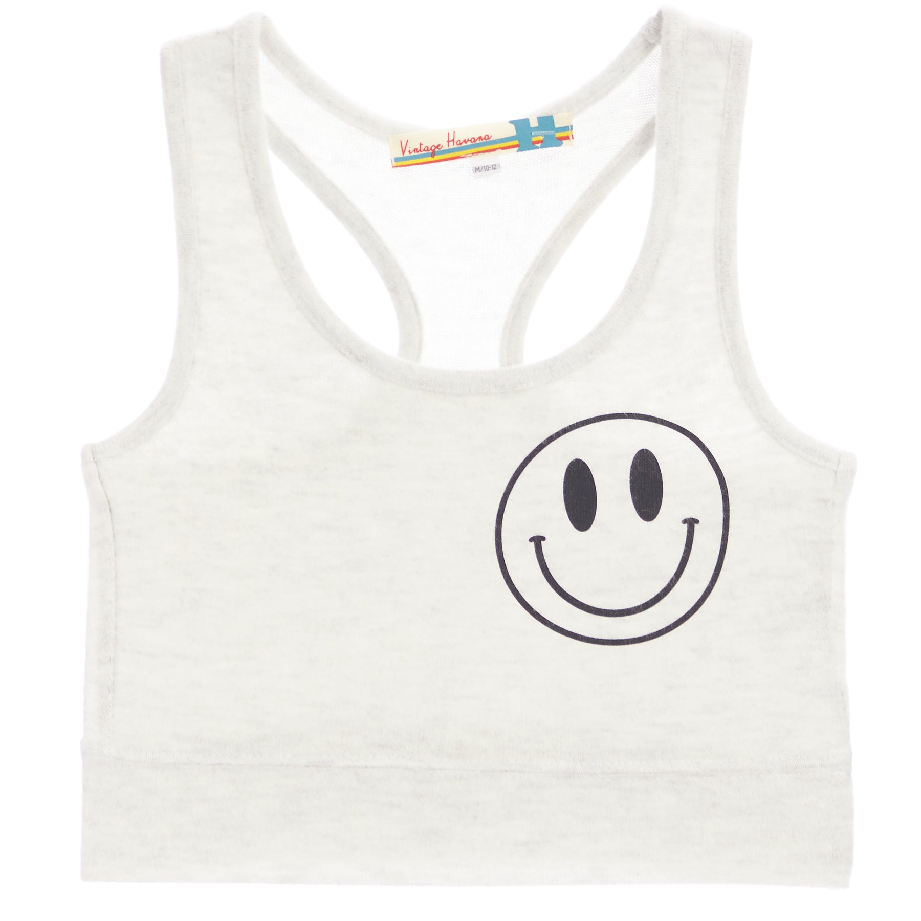 Smiley Hacci Racerback Crop Tank