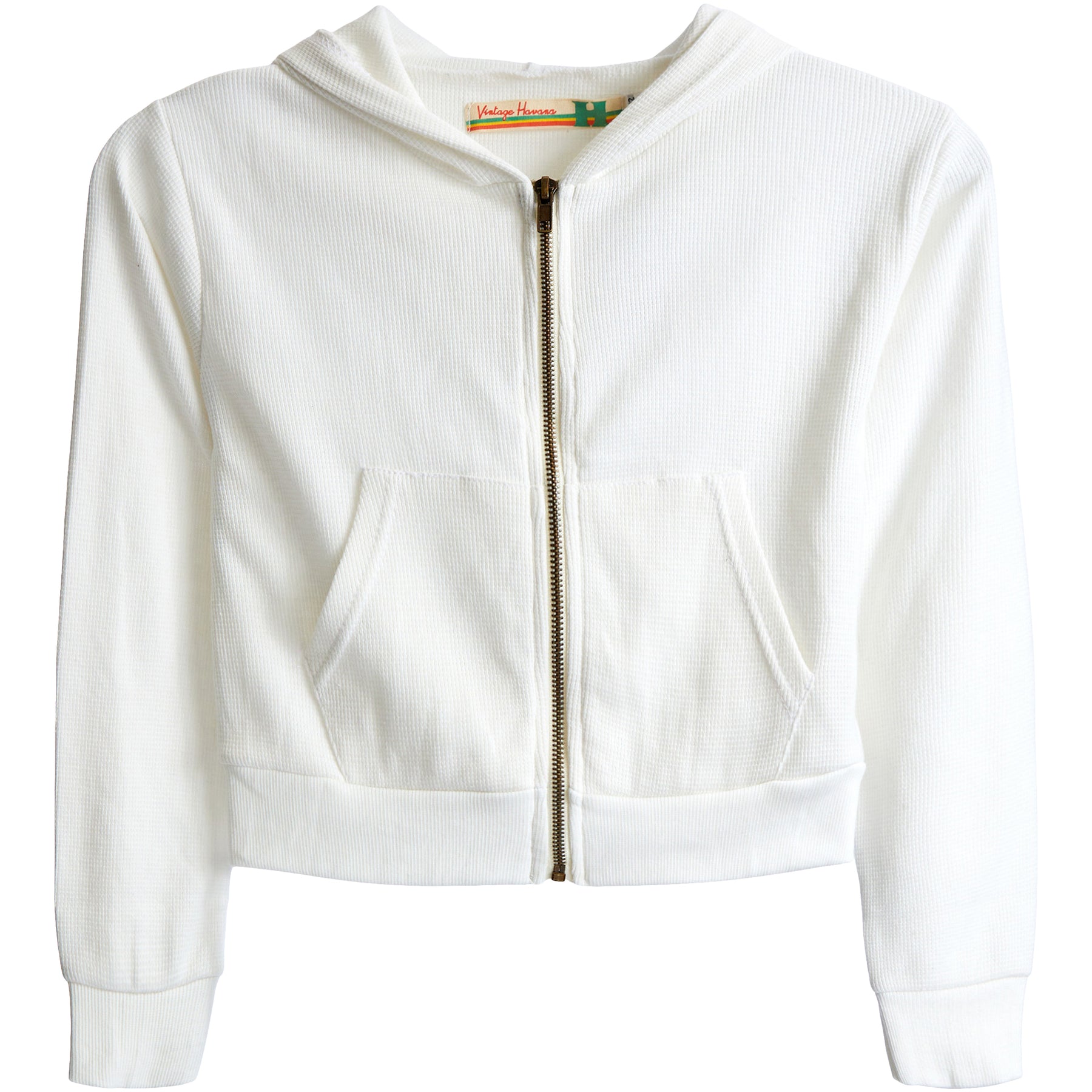 Crop Zip Thermal Hoodie