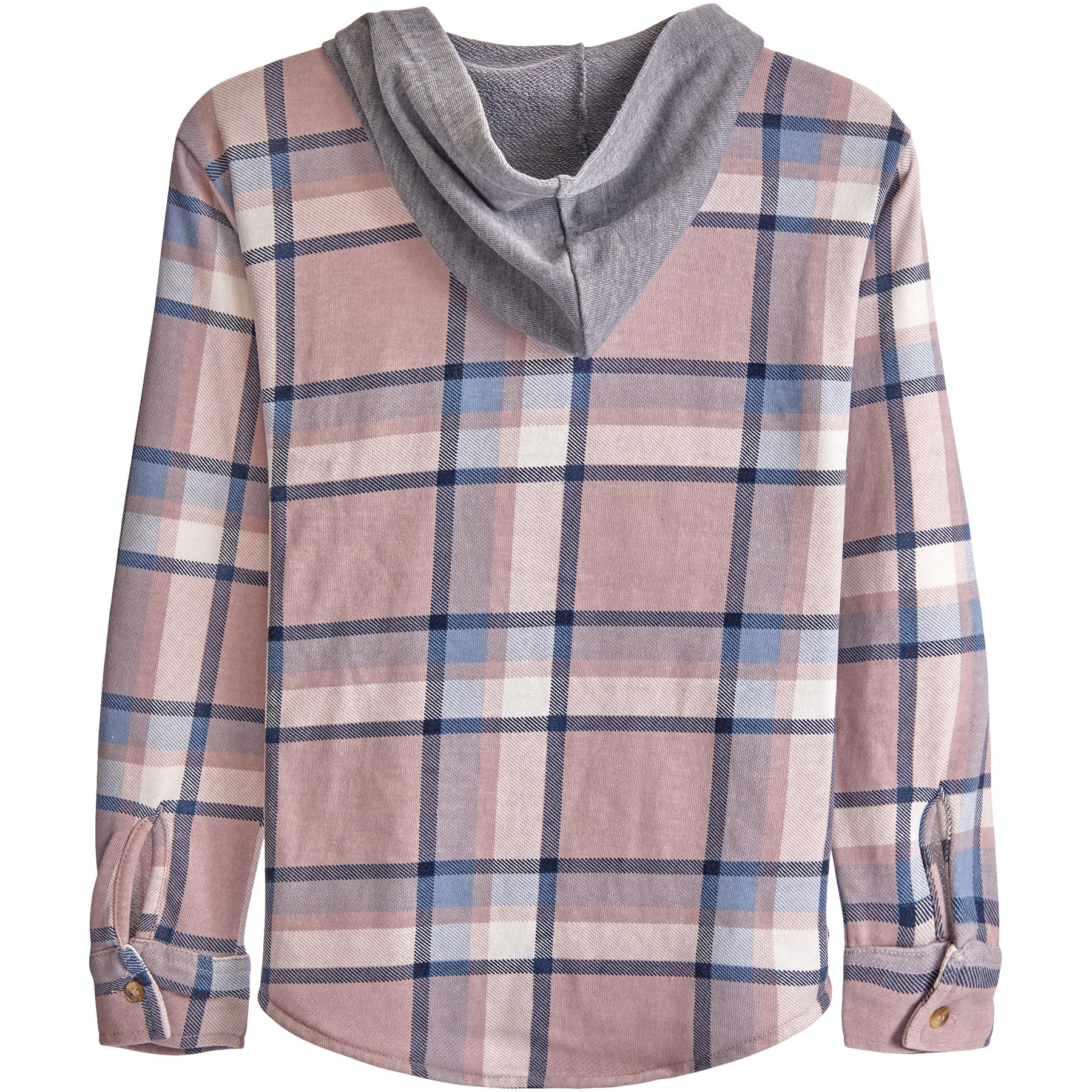 Plaid Button Down Hoodie