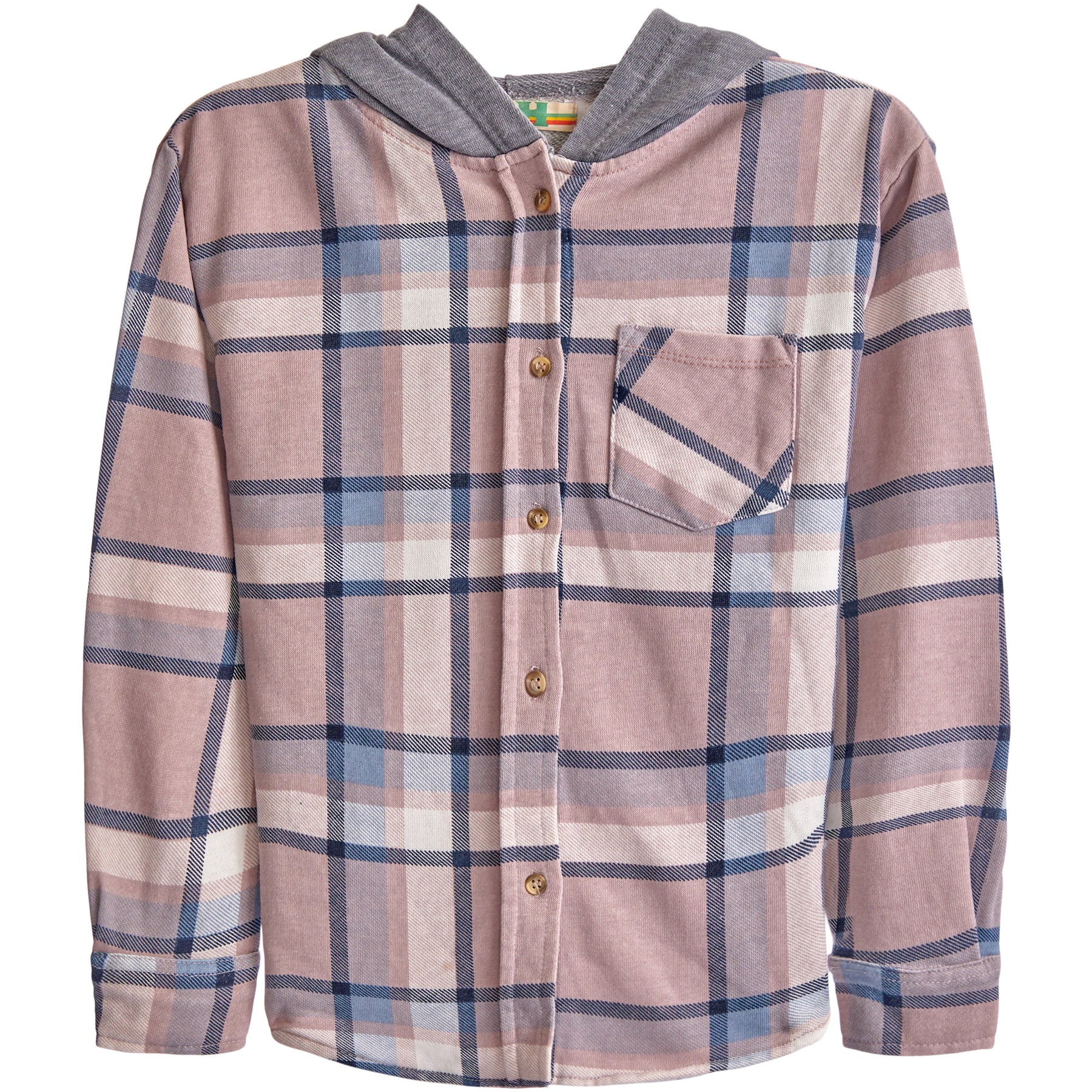 Plaid Button Down Hoodie