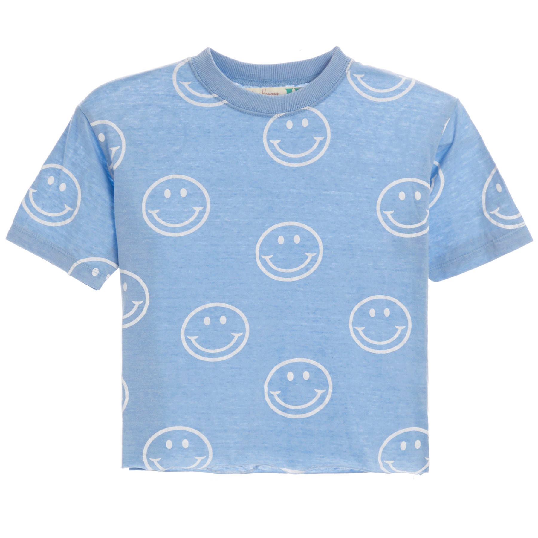 All Over Smiley Crop Tee