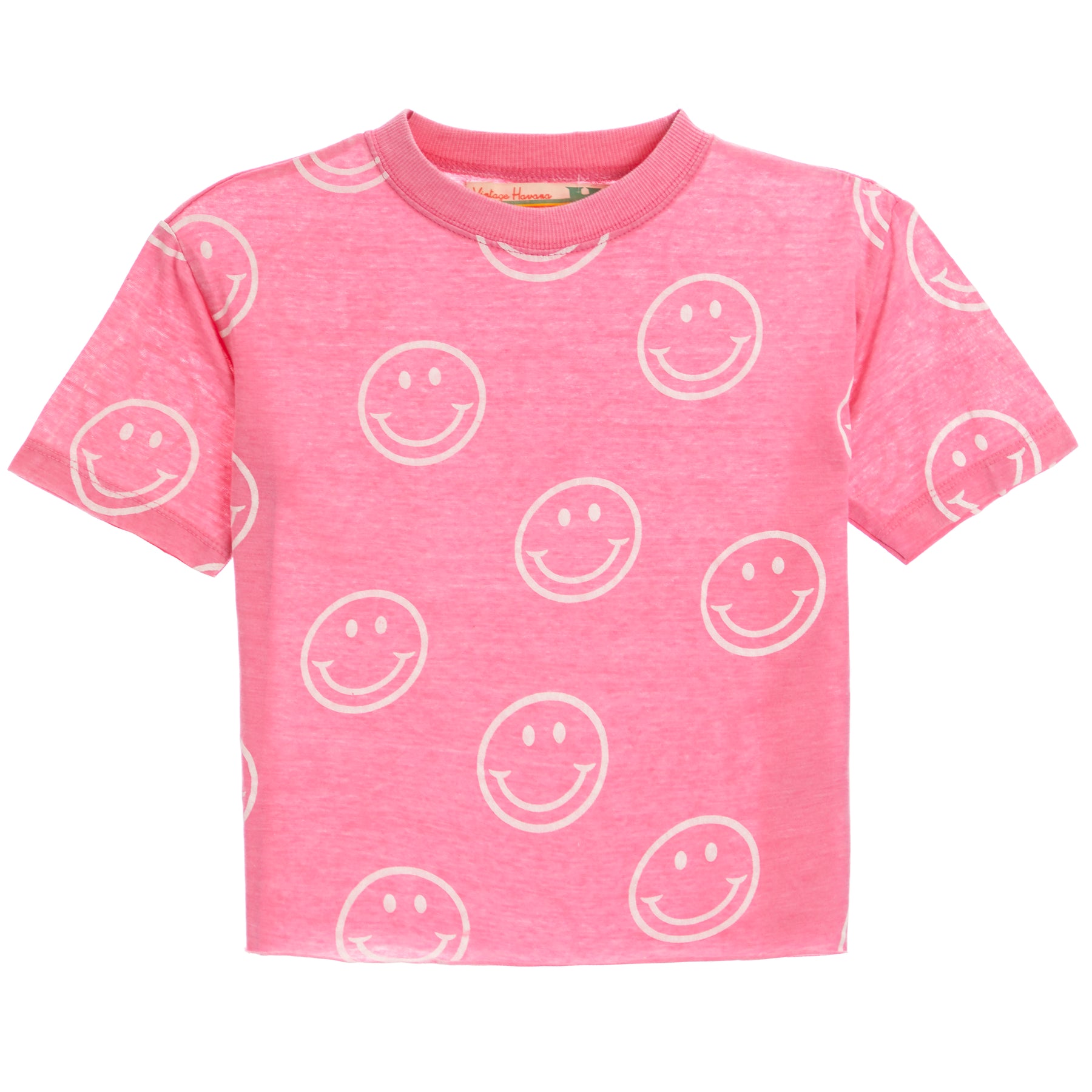 All Over Smiley Crop Tee