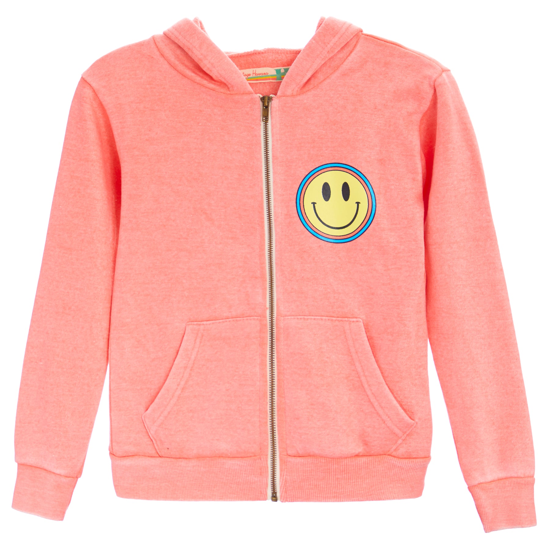 Smiley Outline Zip Hoodie