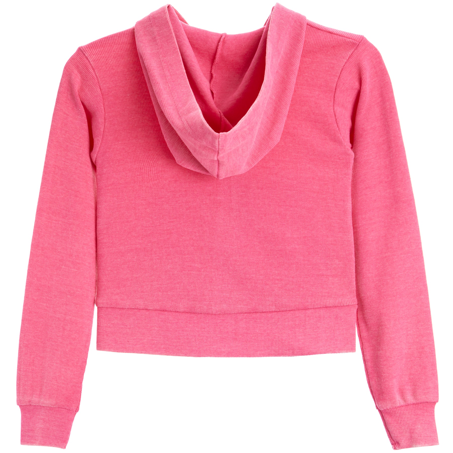 Ribbed Crop Zip Hoody