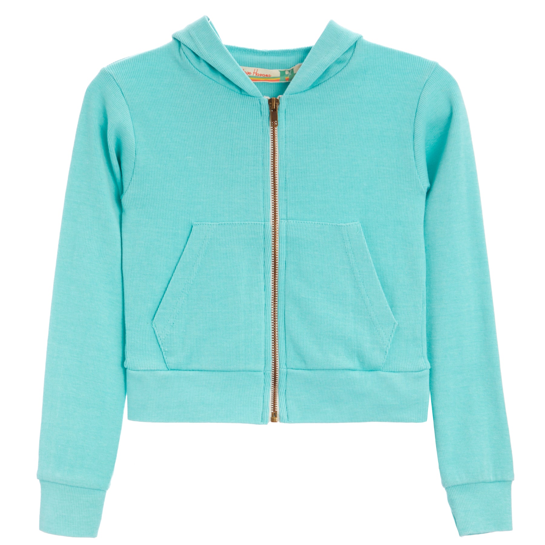 Ribbed Crop Zip Hoody
