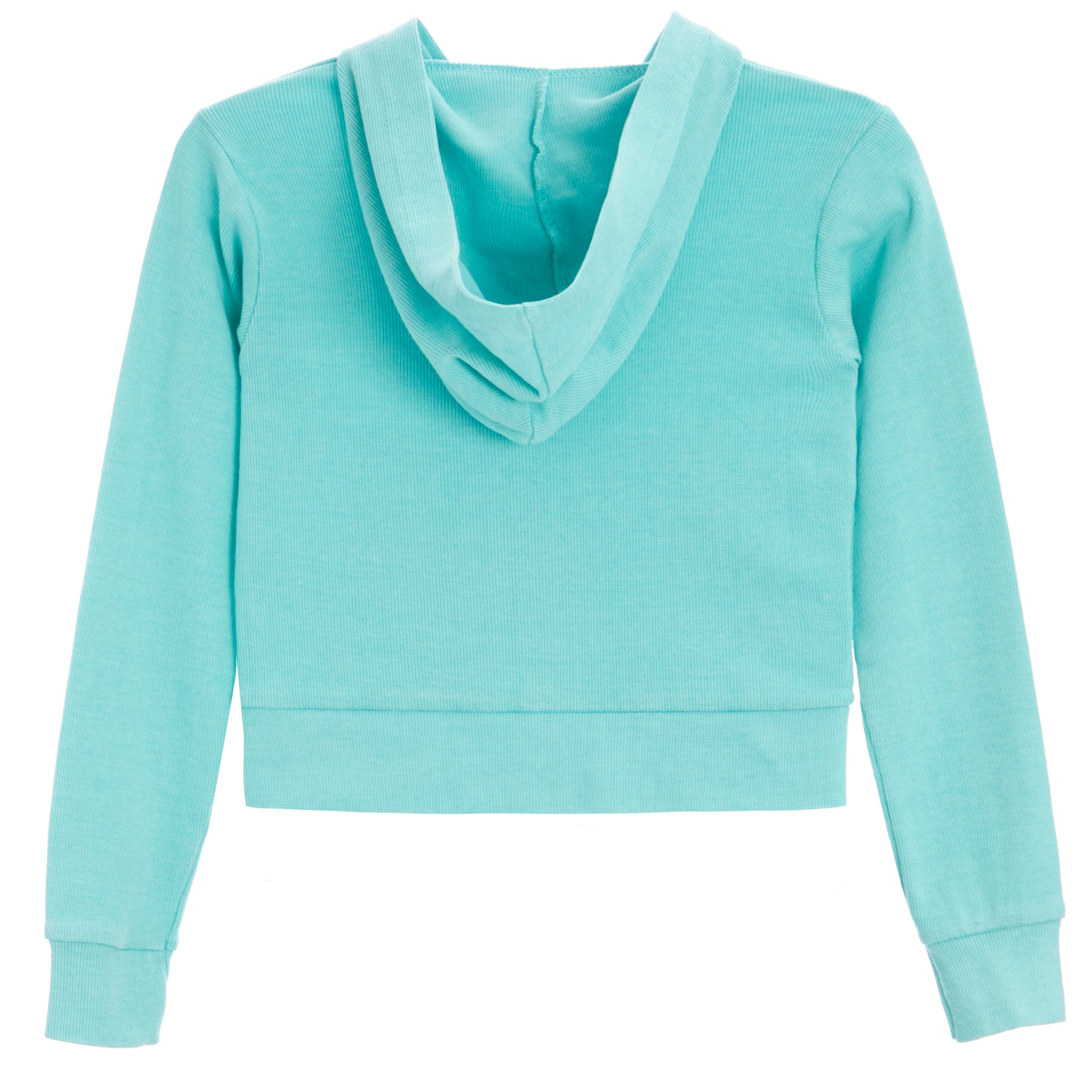 Ribbed Crop Zip Hoody
