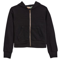 Cropped Burnout Zip Up Hoodie