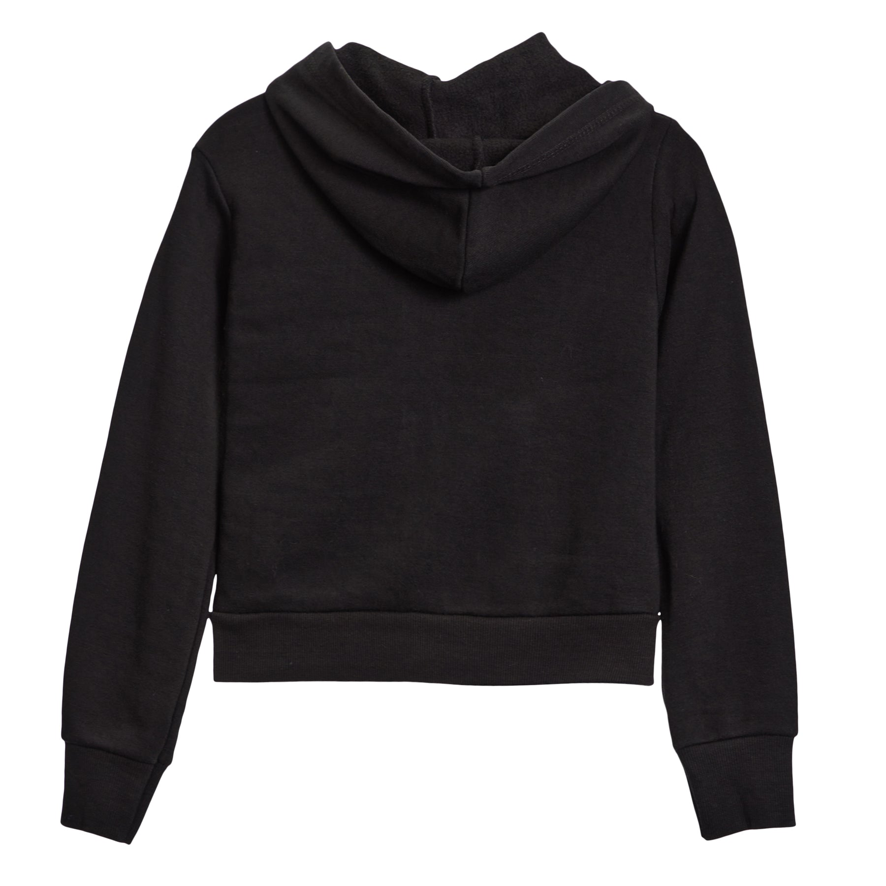 Cropped Burnout Zip Up Hoodie