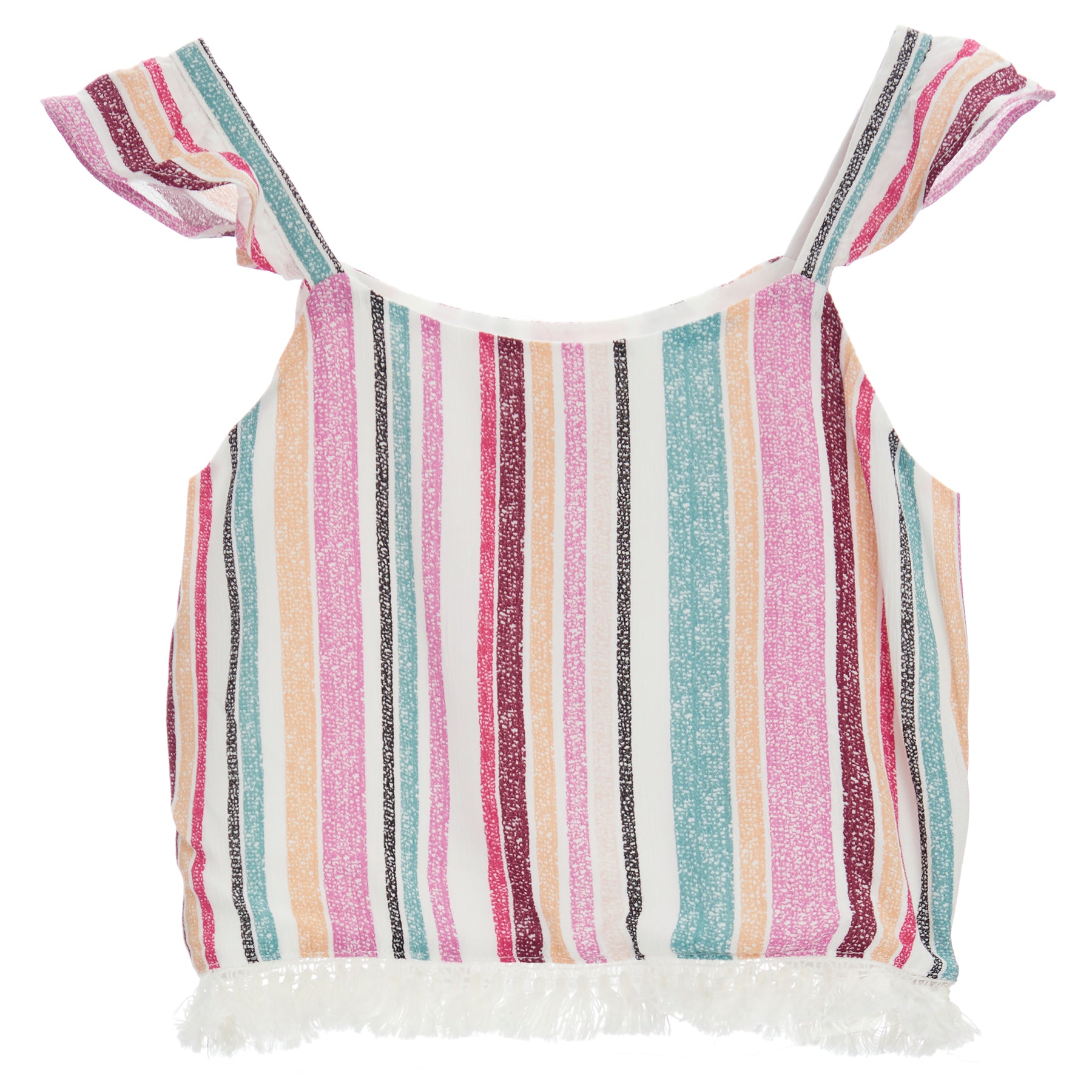 Stripe Tassel Trim Tank