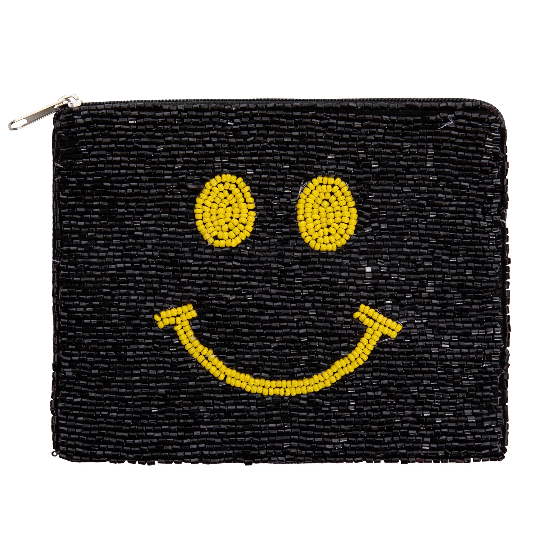 Smiley Face Beaded Coin Purse