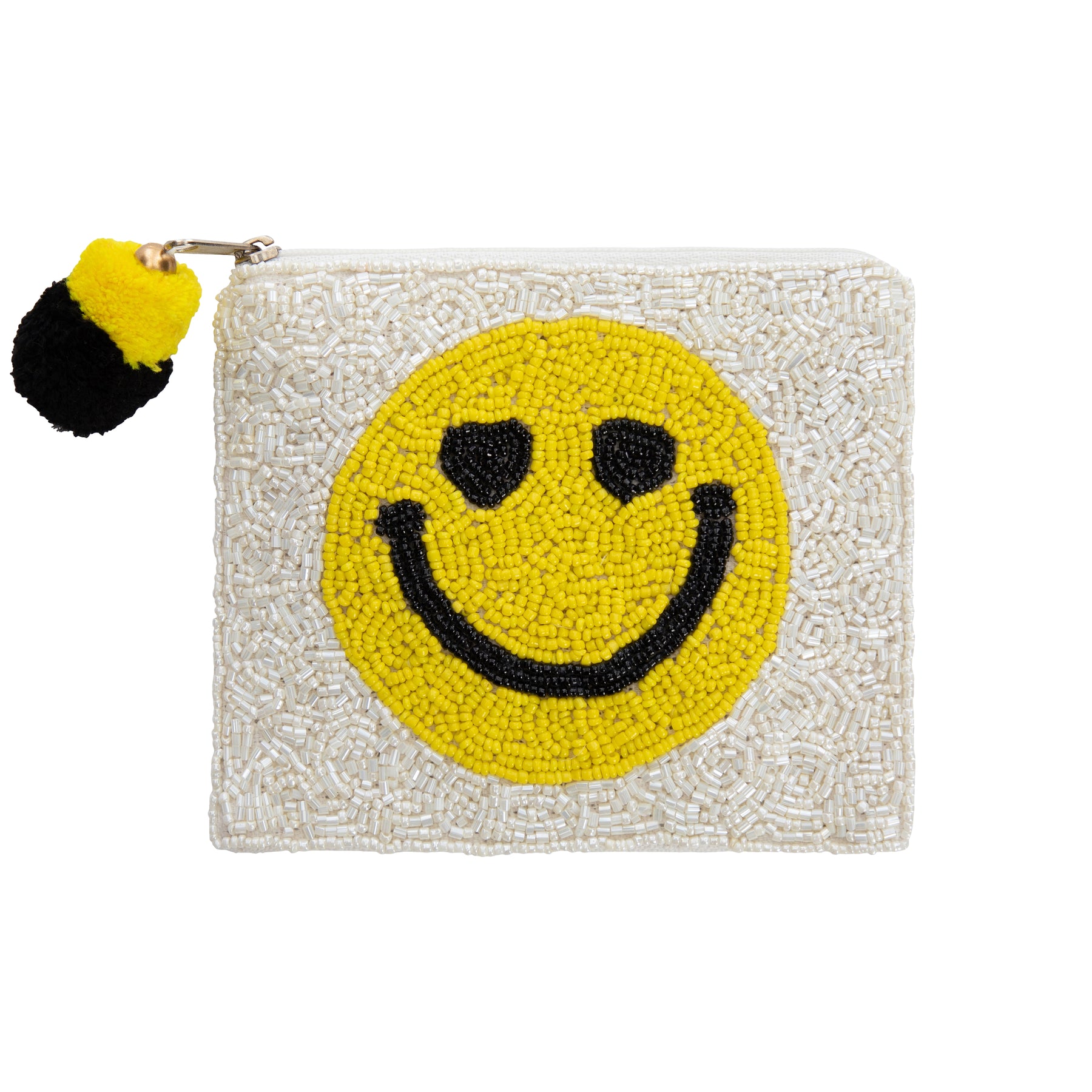 Smiley Beaded Coin Purse